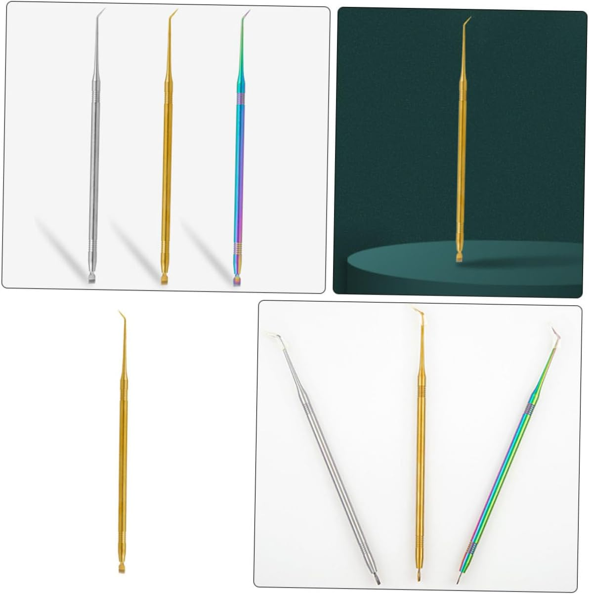 FRCOLOR Stainless Steel Lash Lifting Tool with Comb Metal Eyelash Separator for Lash Perming Gold Eyelash Lift Separator Tool Suitable for Professional and Home Use image number 5