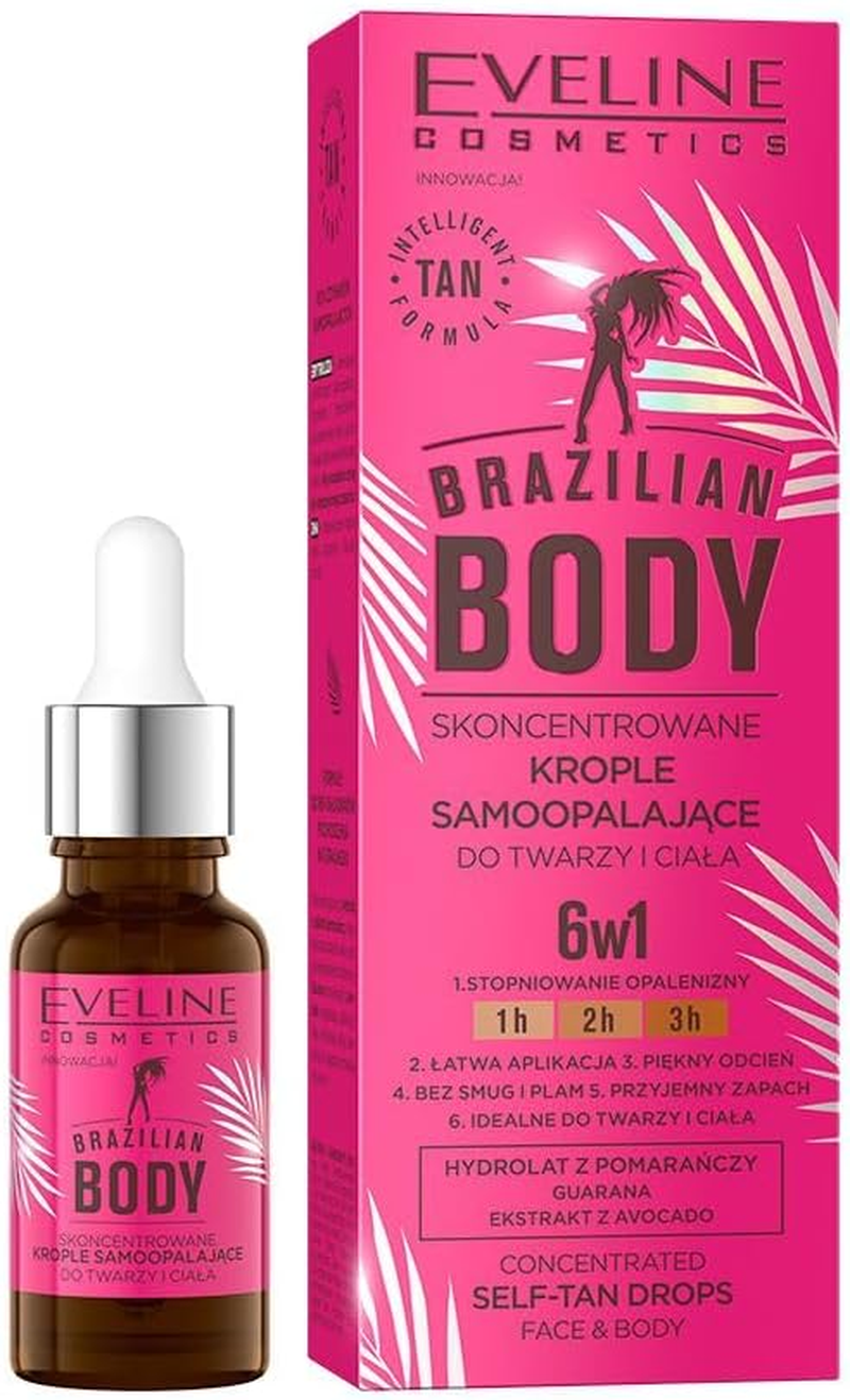 Eveline Cosmetics Brazilian Body Self-Tanning Drops with Intelligenttanformula - Natural Glow & Sun Protection image number 1