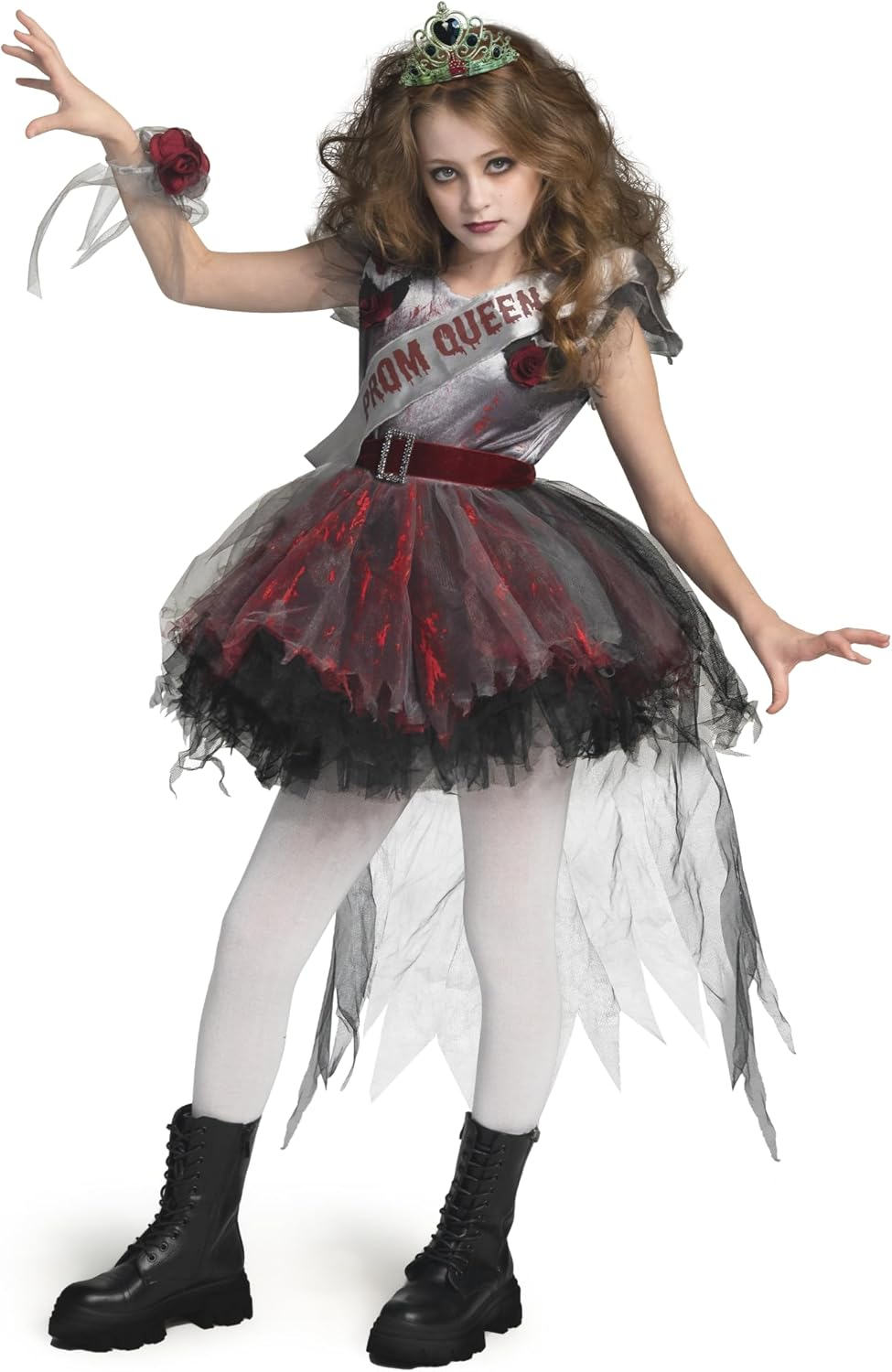 Spooktacular Creations Zombie Prom Queen Costume for Girls, Halloween Costumes for Kids, Zombie Princess Outfit for Girls image number 2