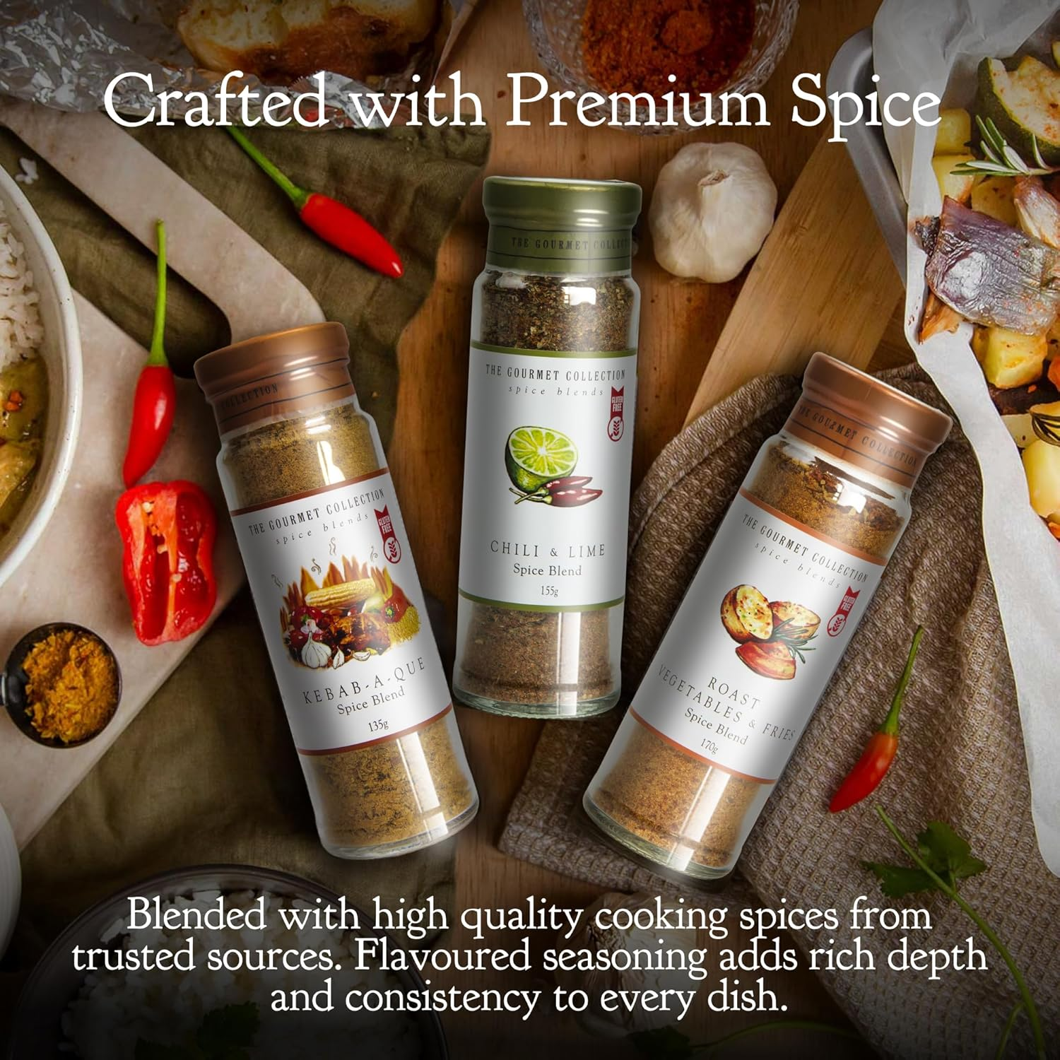 The Gourmet Collection Mediterranean Spice Blend, 125G &ndash; Gourmet Seasoning for Meats & Vegetables, Flavoured Spice Mix, Gluten Free, No Artificial Flavours or Colours, Cooking Spices image number 5