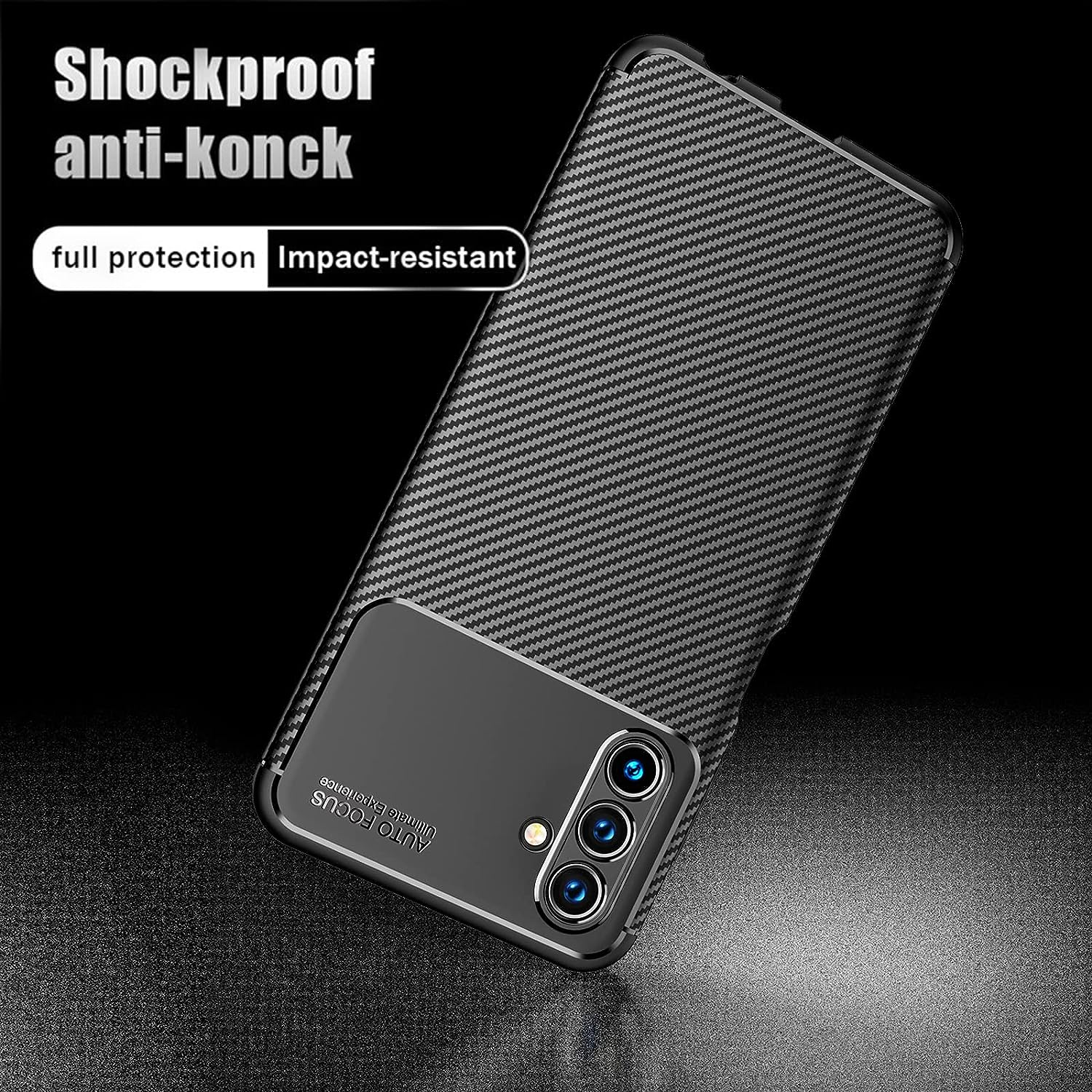 Electro-Weideworld Case for Samsung Galaxy A04S/A13 5G + [3 Pack] Screen Protector, Shock-Absorption Flexible Silicone Protective Cover Phone Case for Samsung Galaxy A04S/A13 5G, Black image number 4