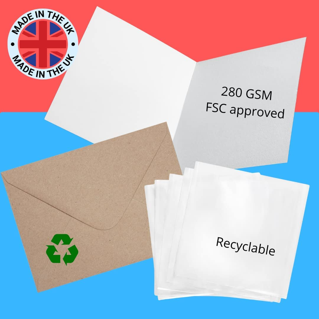 Felbridge Studio - Anniversary Card - Anniversary Card for Husband - Husband Anniversary Cards - Him Men Gay LGBT - Golden 60Th 50Th 1St Ruby Diamond 10Th First Happy Wedding - 14Cm image number 5