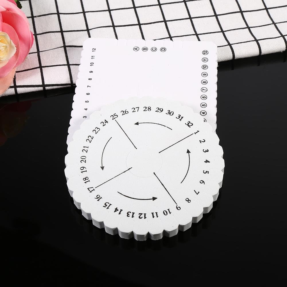 2Pcs round Square Kumihimo Disc Macrame Braided Cord String Bracelet Weaving Disk, DIY Weaving Tool, with English Instruction 3.9 * 3.9 * 0.4 Inch(L-Square and Round) image number 6