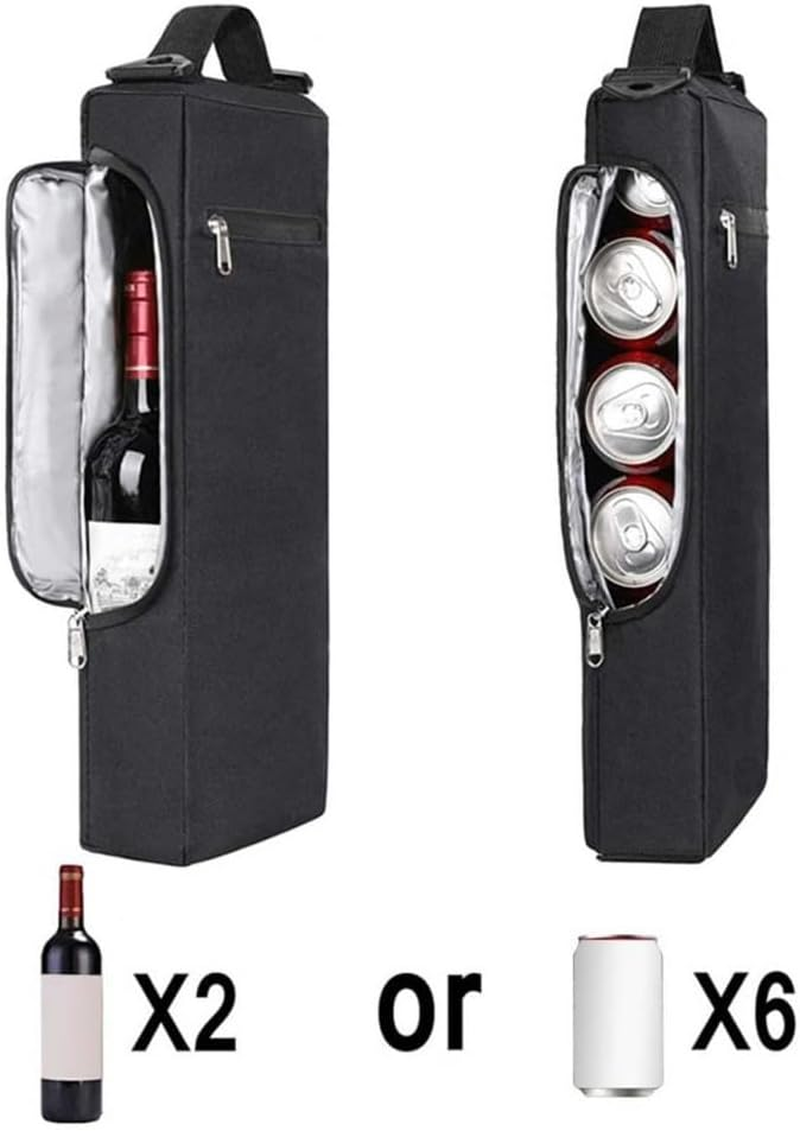 Beer Sleeve for Golf Bag,Sleeve to Hold 6 Cans or 2 Wine Bottles Insulated Cool Beverage Storage,Golf Accessories and Small Soft Cooler Bags Insulated Beer Cooler,For Beach Picnicking Camping image number 4