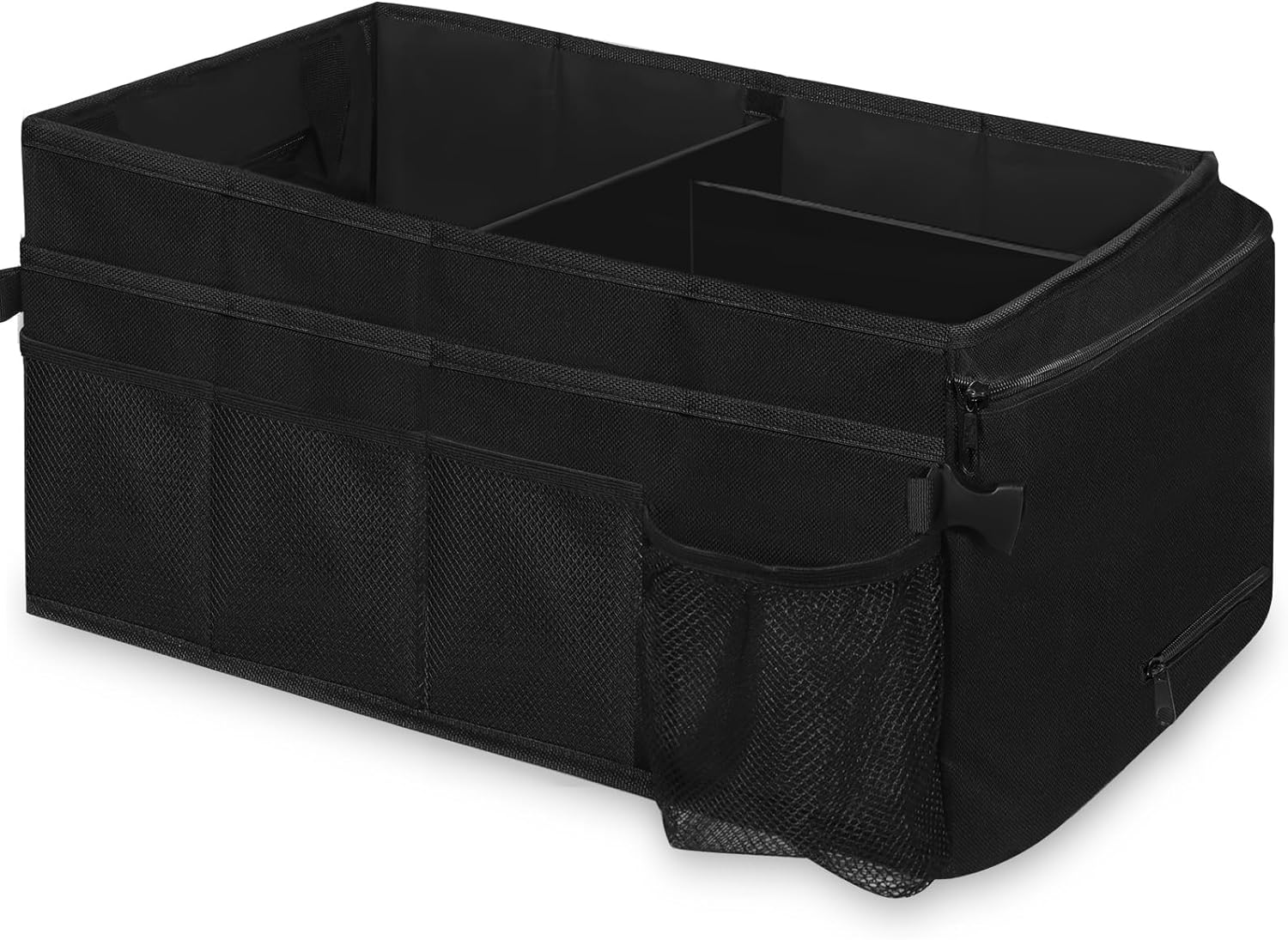 Car Organiser for Front and Back Seat - Keep Your Car Tidy and Organised with Multiple Pockets, Cup Holders, and Adjustable Dividers for Toys, Books, Snacks, Water Cups, Umbrellas, Baby Bottles. image number 5