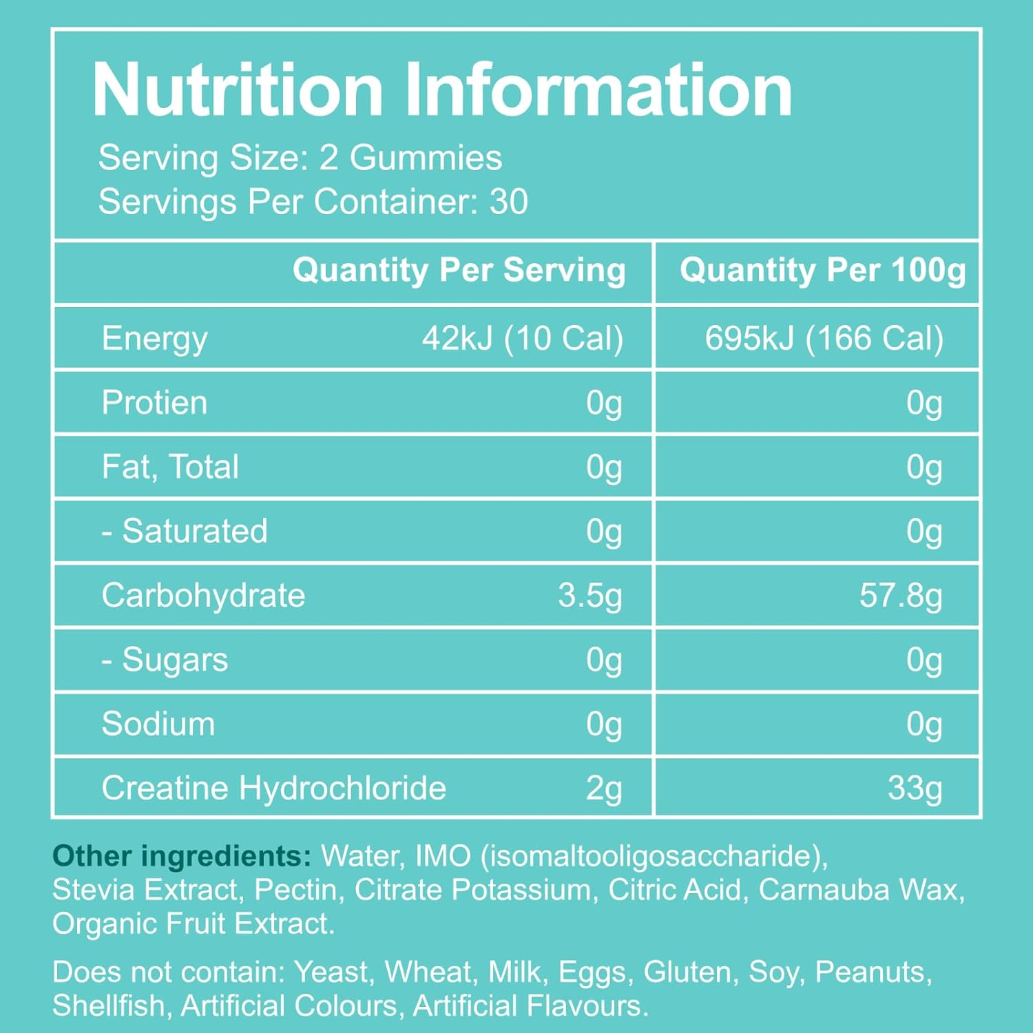 Creatine HCL Gummies Mixed Berry Flavour | Creatine Hyrdrochloride | Muscle Growth & Strength | Workout Recovery | Natural Flavour image number 1