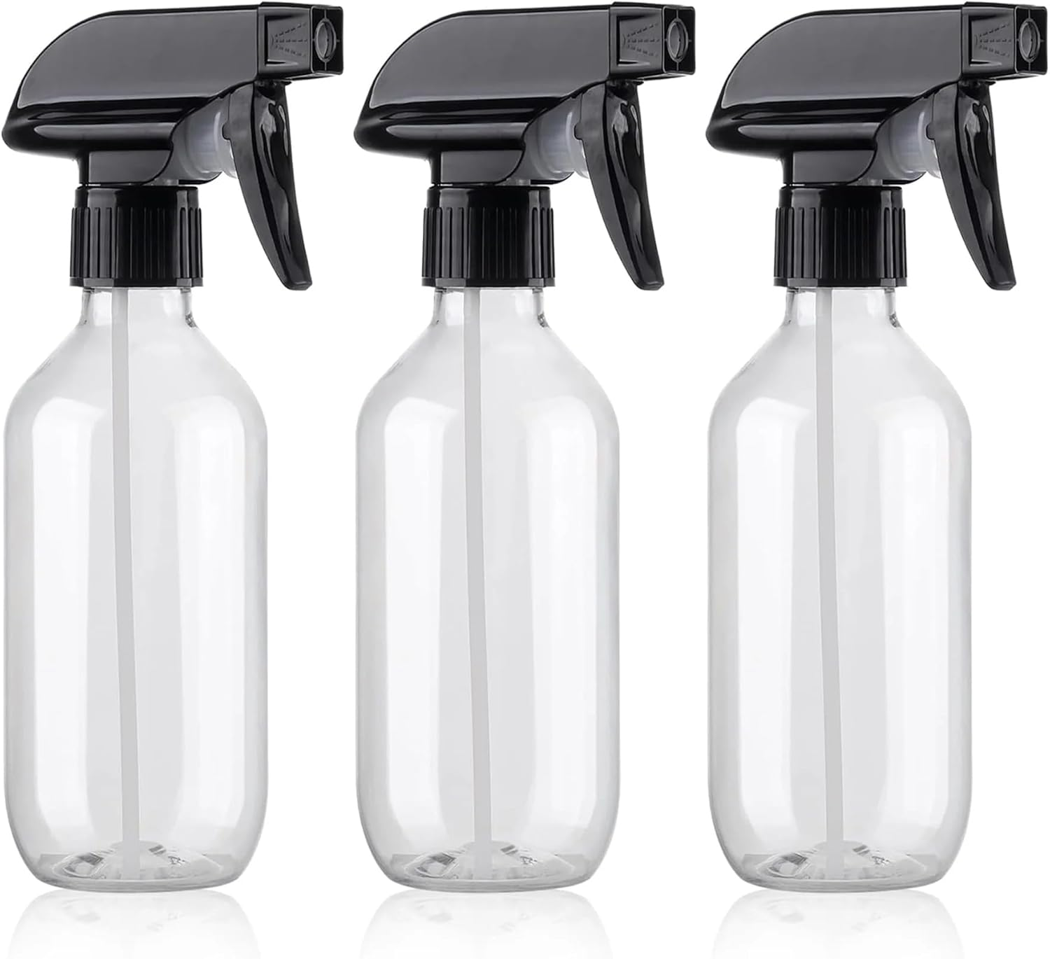 3 Pack Spray Bottles Water Spray Bottle for Plant 10 Oz/300 Ml Plastic Refillable Containers Fine Mist Small Spray Bottle with Adjustable Nozzle for Hair Cooking Cleaning (Clear) image number 1