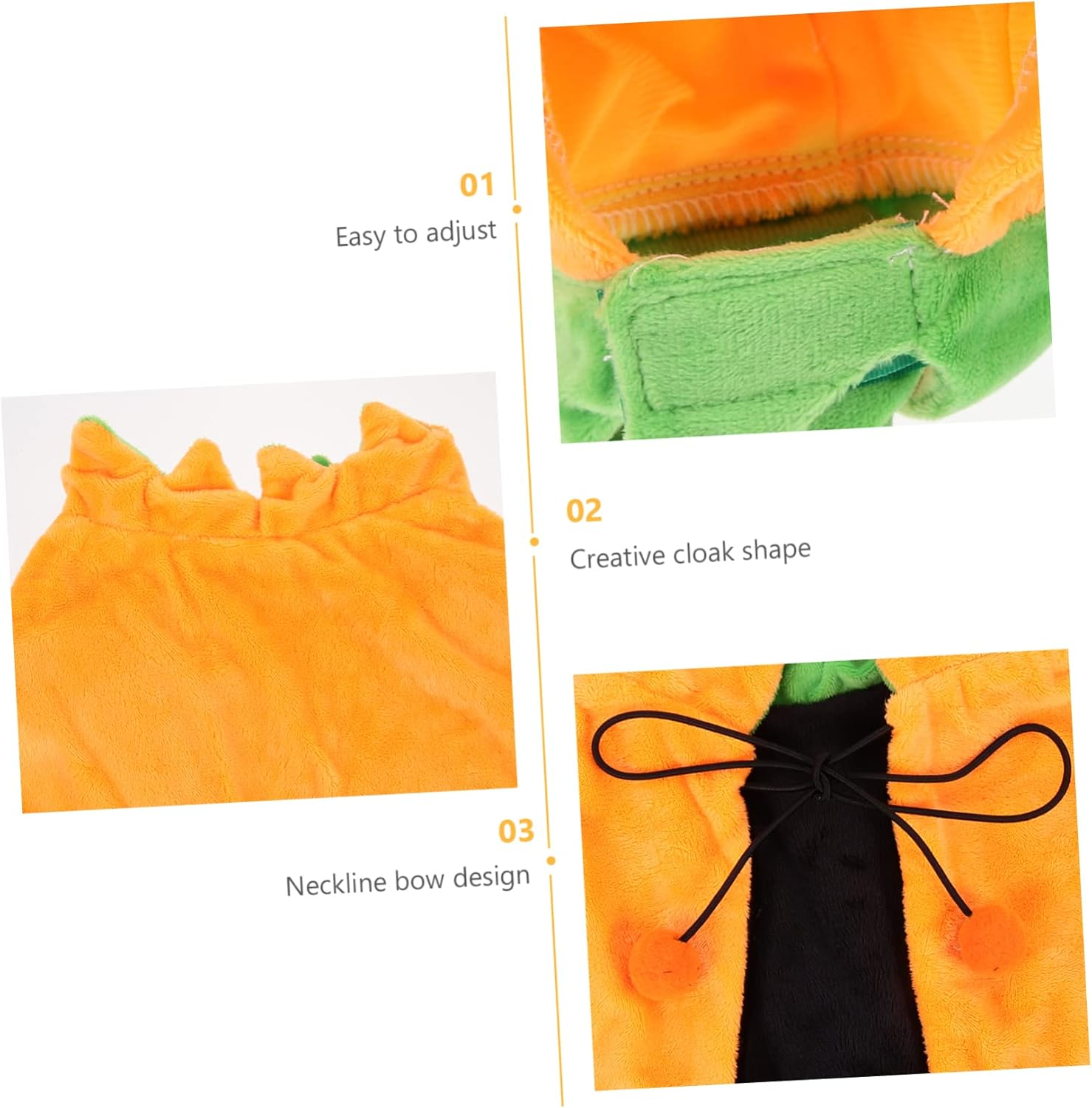 BESPORTBLE 3Sets Pet Halloween Costume Set of Pumpkin Cloak Hat for Dogs and Cats Adorable Pet Outfit for Halloween Parties Easy to Wear for Cosplay and Festive Occasions image number 1