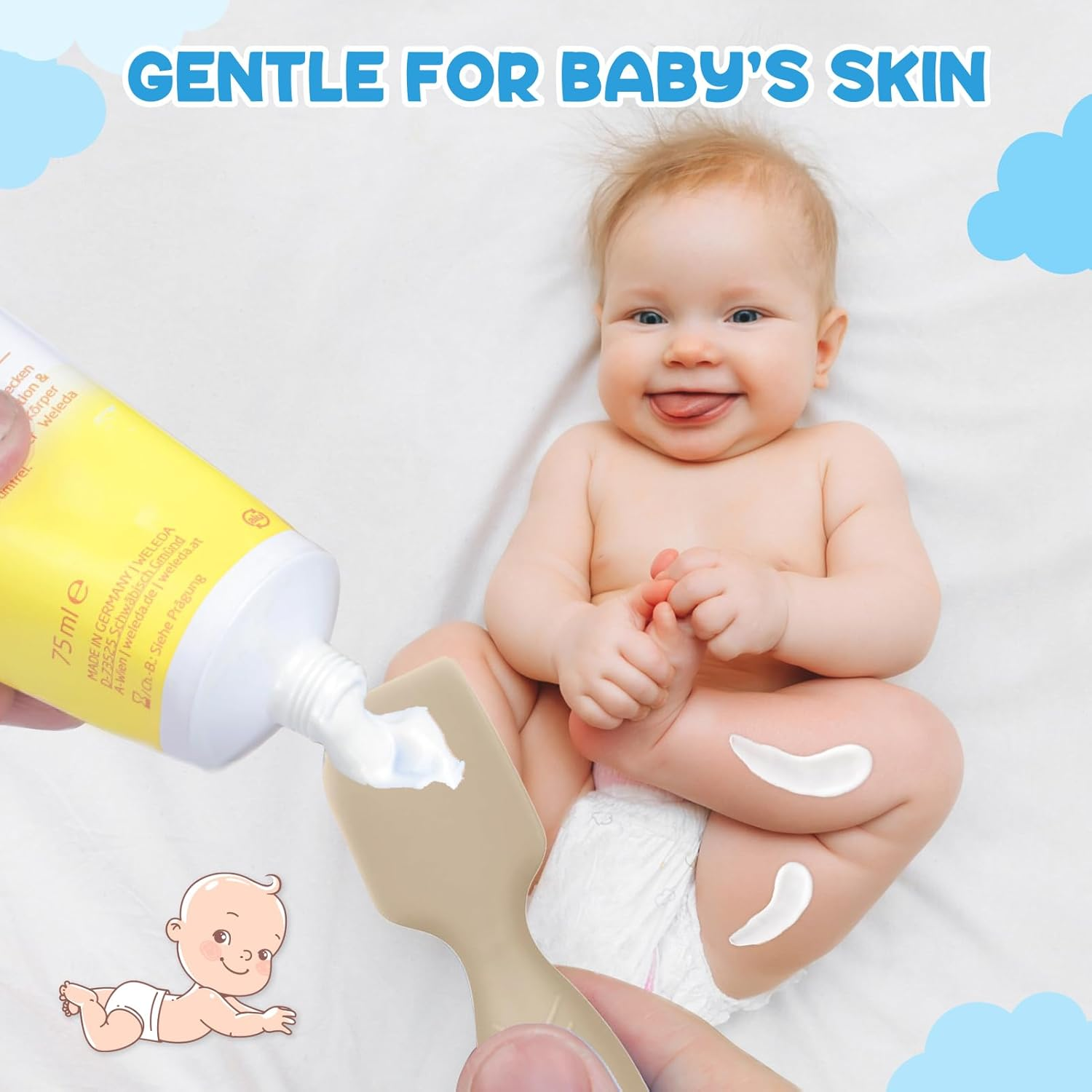 4-Pack Baby Diaper Cream Spatula - Applicator for Butt Paste - Newborn Essentials, Baby Shower Gifts