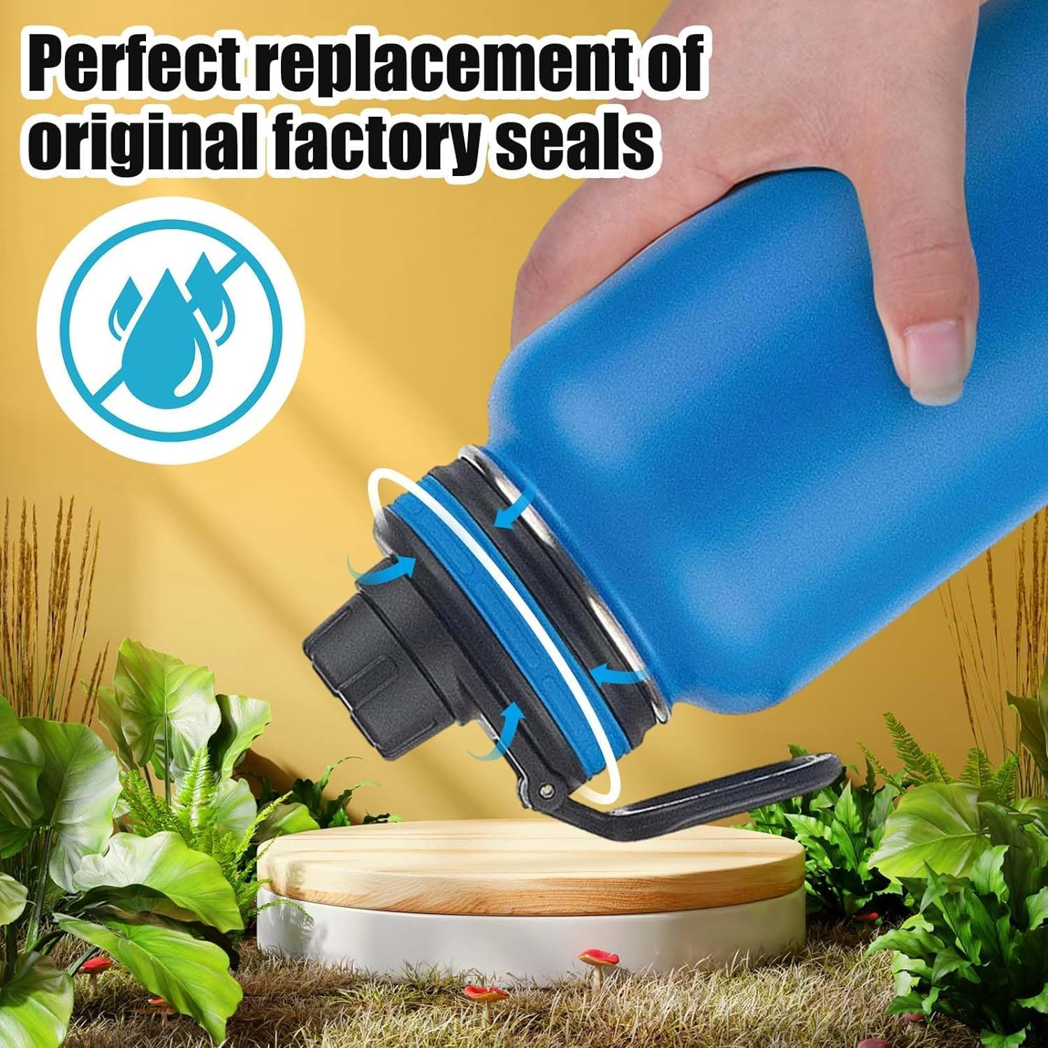 12 Gaskets Compatible with TAKEYA Water Bottle,Wady Water Bottle Gasket Replacement for Thermoflask 24Oz 32Oz 40Oz 64Oz Water Bottle Lid - 4 Each for Water Bottle Straw Lid,Chug Lid & Chug Spout Clear