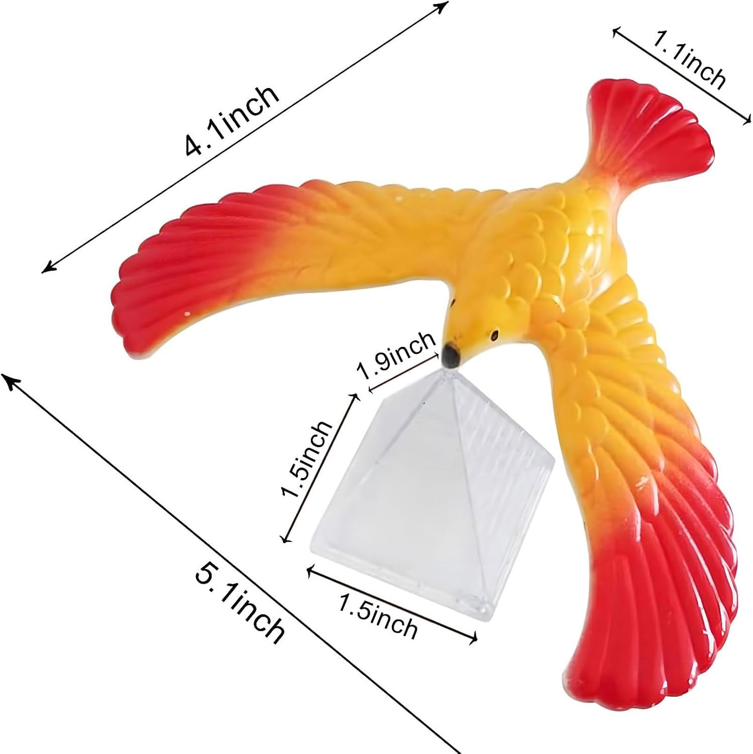 5Pcs Balancing Bird Gravity Bird with Pyramid Combination Set Children Physical Science Adults Office Desktop Novelty Eagle Trick Party for Kids Decompression Gift (5Pcs) image number 6