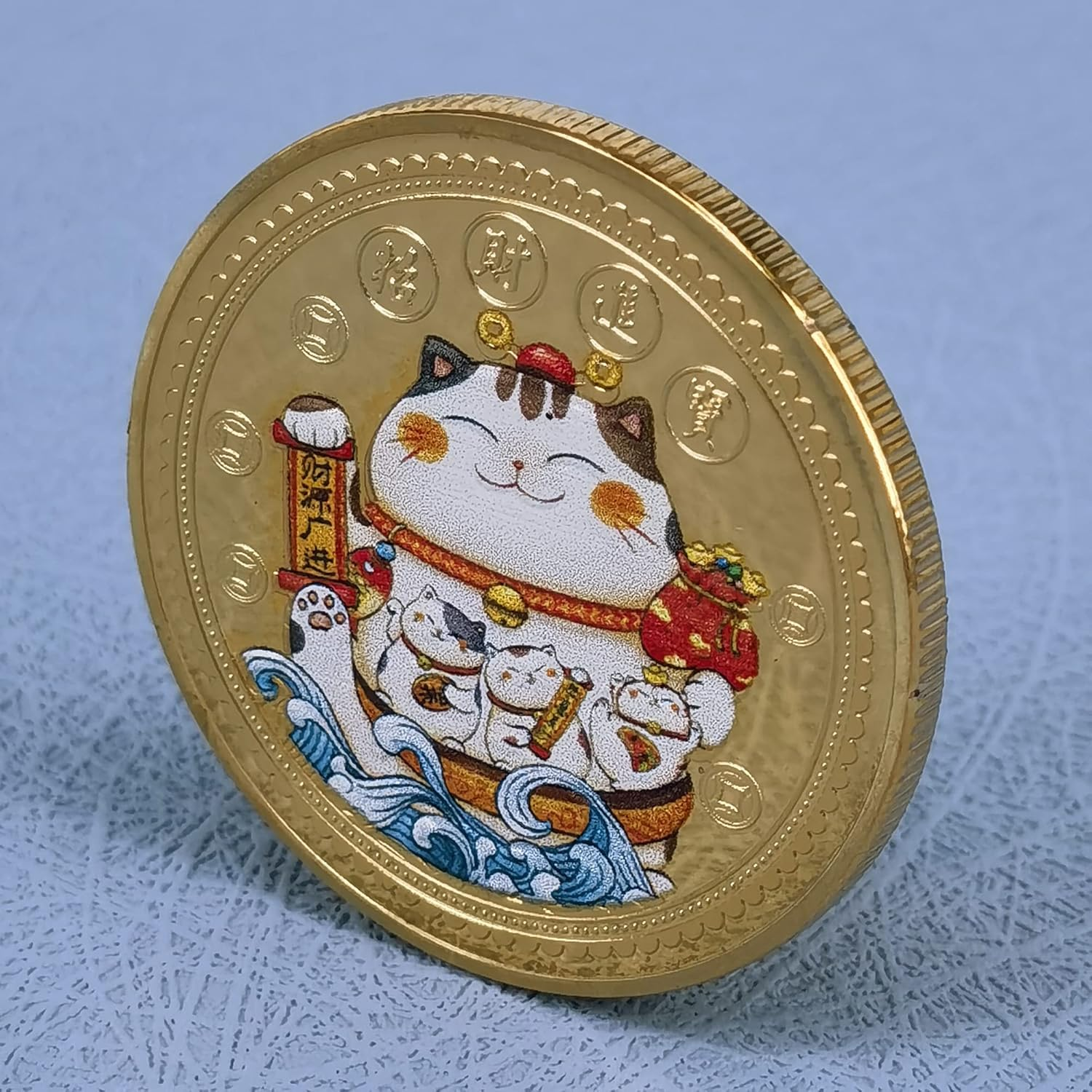 Fortune Cat Lucky Coin for Scratching Lottery Tickets image number 5