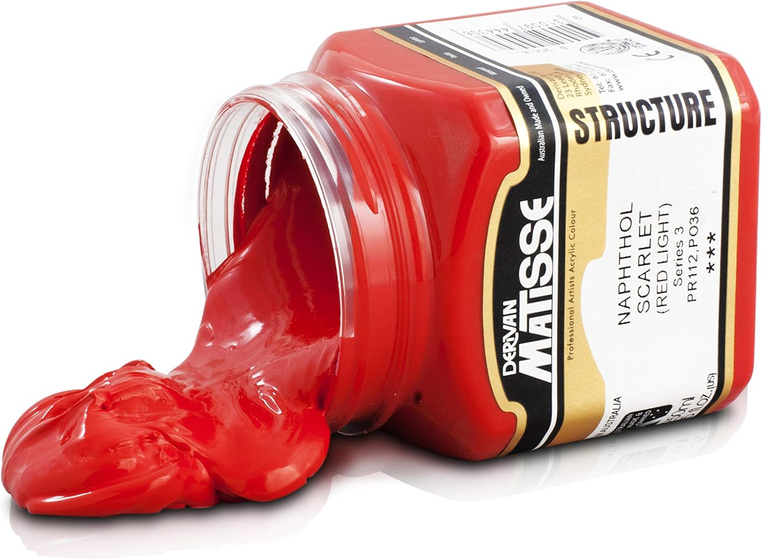 Derivan Matisse Structure Acrylics Paint 75 Ml, Ivory Black image number 2