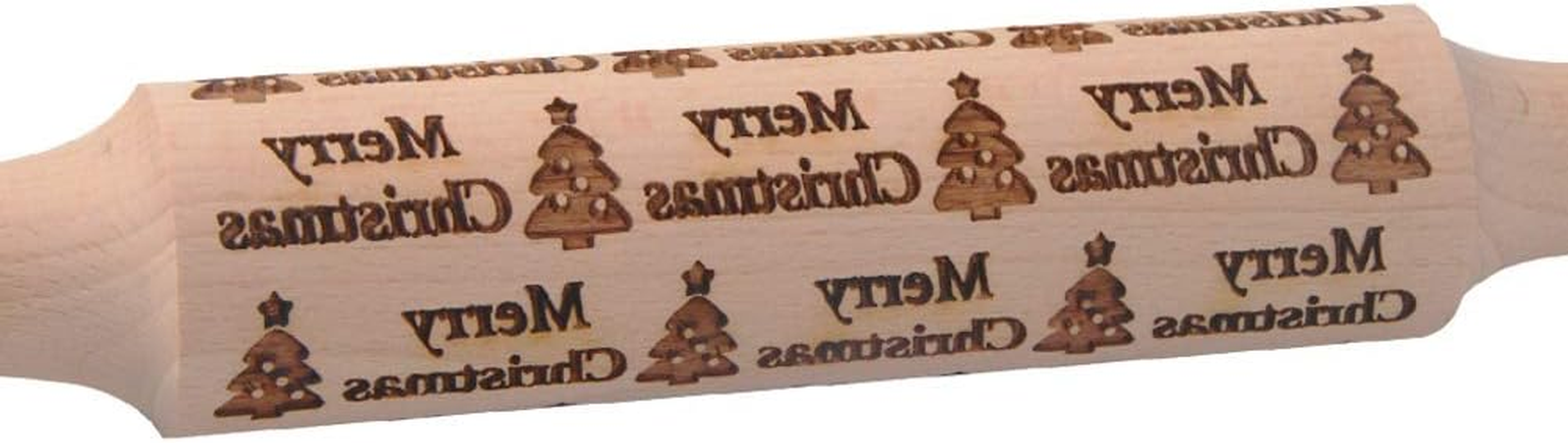 Dubom Christmas Wooden Rolling Pins - Engraved Embossing Rolling Pin with Christmas Deer Pattern for Baking Embossed Cookies,Rolling Pin Kitchen Tool (2 Pcs) image number 6