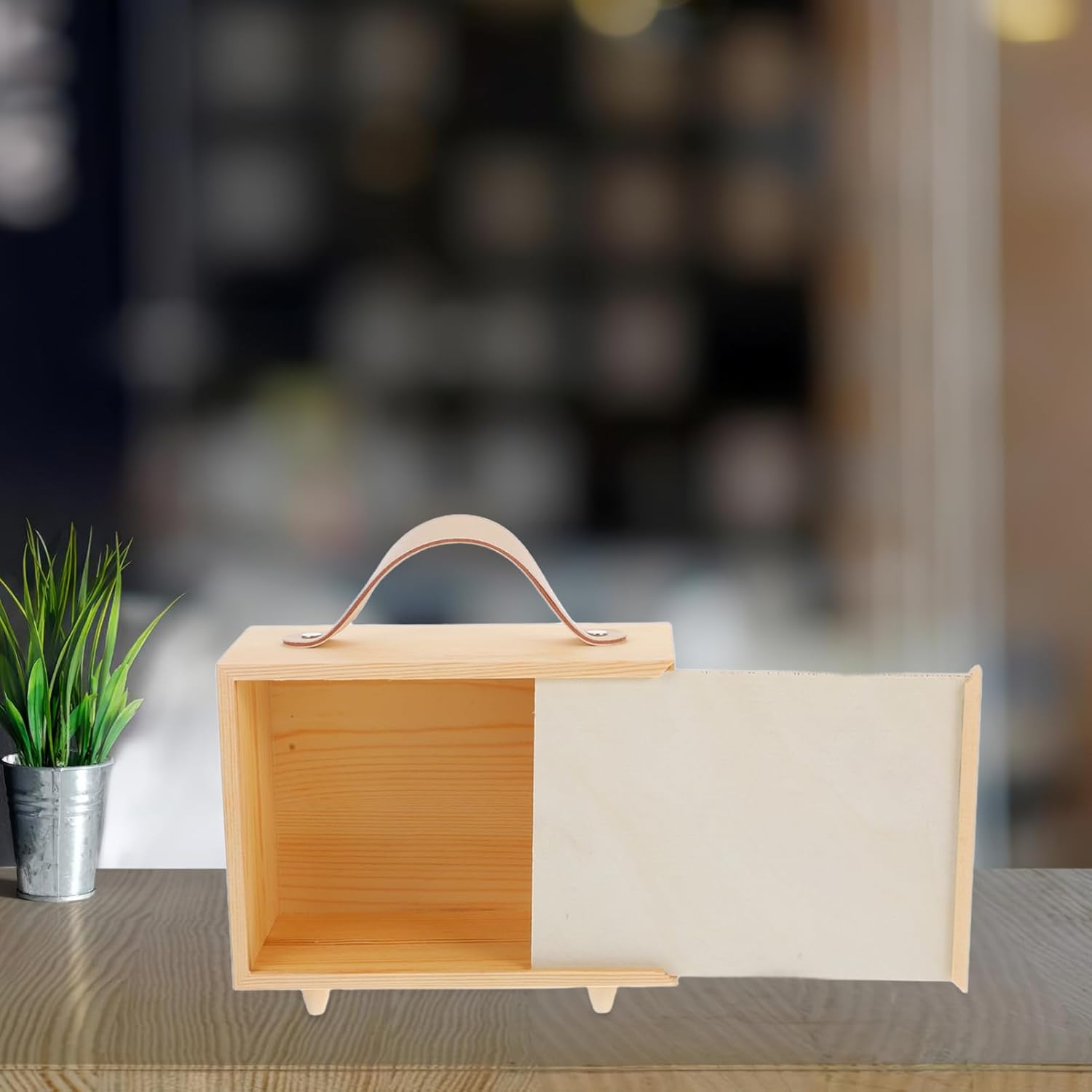 Wooden Christmas Cookie Box Candy Storage Natural Boys and Girls Toy Container Decorative Wooden Cake Box image number 6