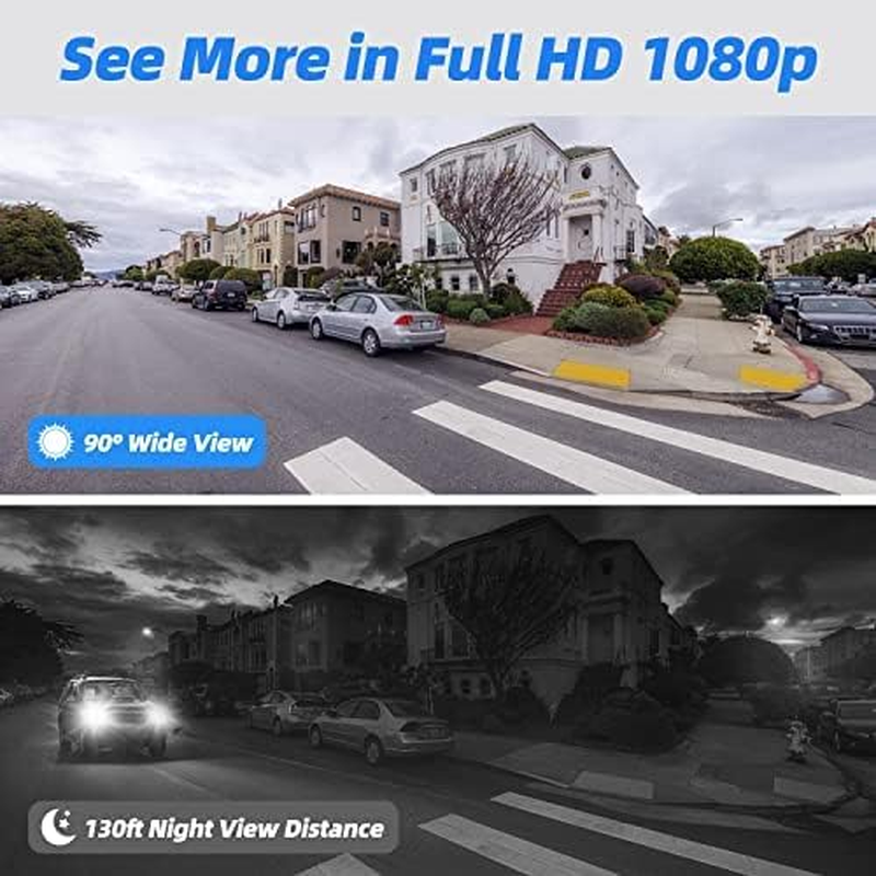 Swann Home Security Camera with 1080P White Dome Camera PIR Motion Sensor,Indoor and Outdoor Waterproof DVR Surveillance Camera Systems,Color Night Vision,Heat Motion Detection (Pack of 1) image number 3