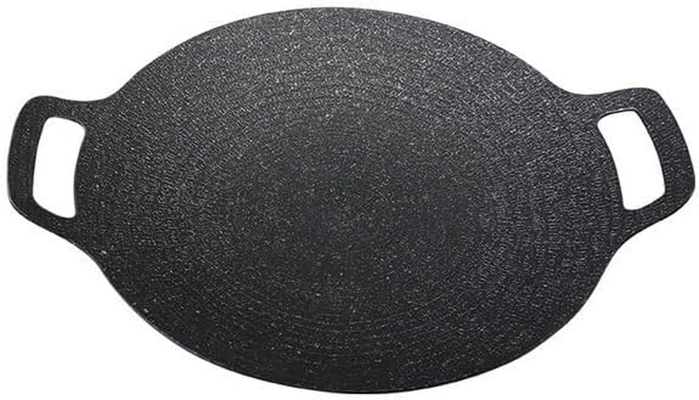 AIMALL Stainless Steel Korean BBQ Grill Pan, Nonstick Portable Stovetop Barbecue Hot Plate, Indoor & Outdoor Use, Black with Grease Collection System image number 3