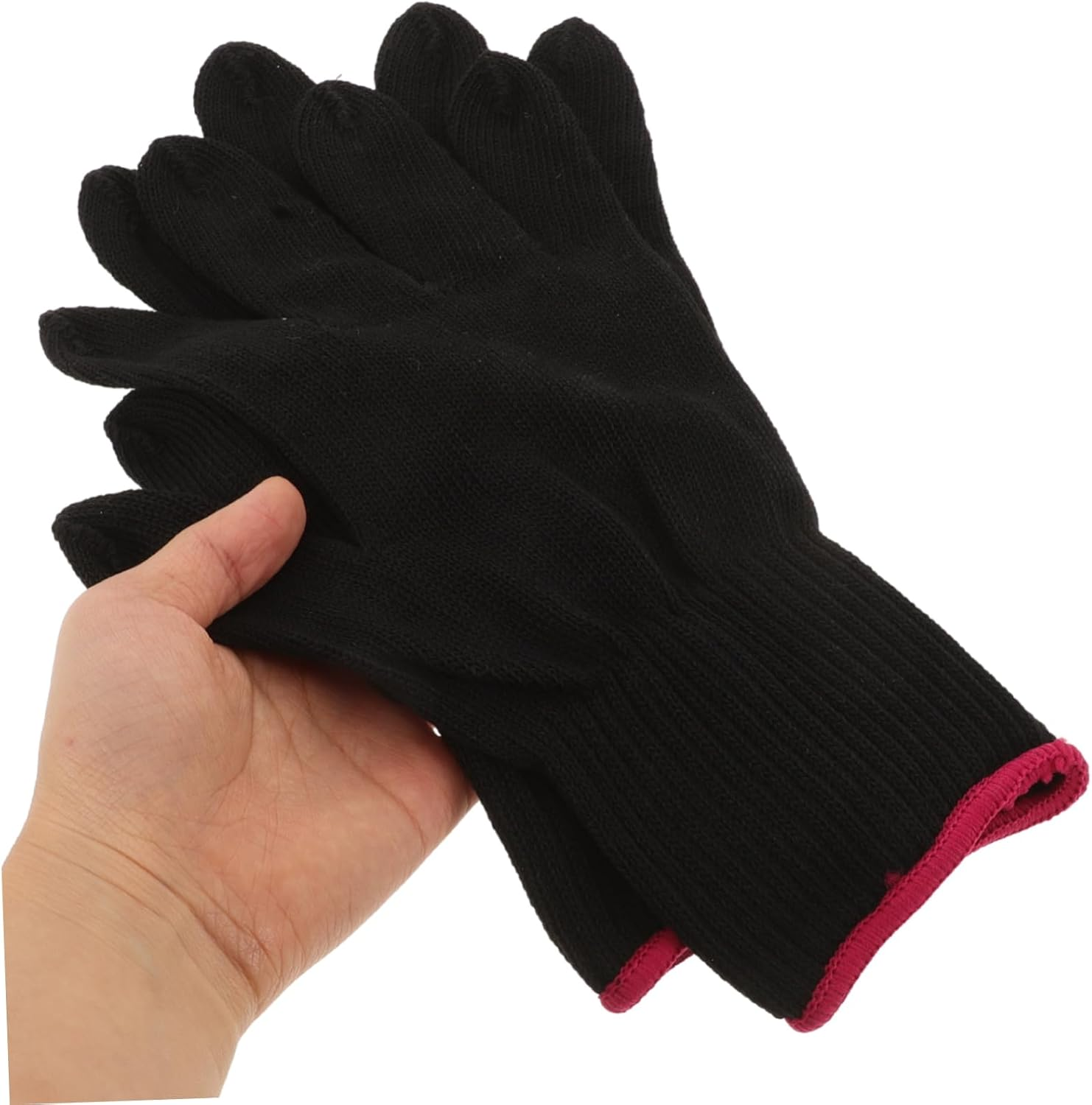 Heat Resistant Hair Styling Gloves Thermal Protection Gloves for Curling and Straightening Black Heat Proof for Salon and Home Use