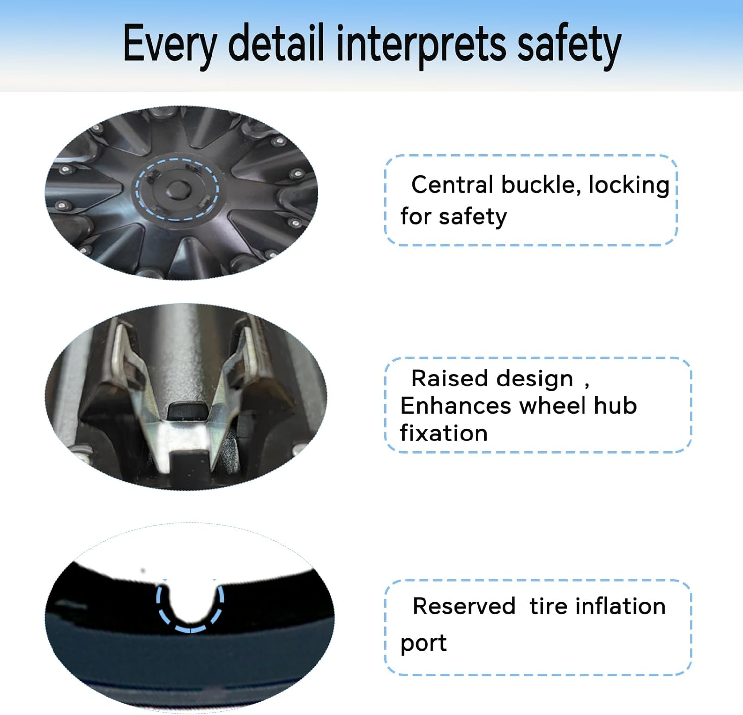 4 Pcs Hubcaps Fit for Tesla Model Y Hubcaps 19 Inch Silver Black Protective Wheel Covers Compatible with Model Y 2019, 2020, 2021, 2022, 2023, 2024 Tesla Y Accessories image number 2