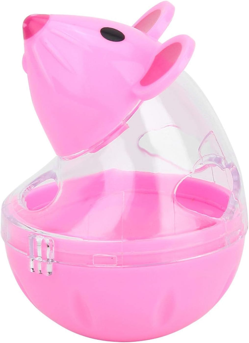 Slow Feeder, Interactive Toy Mice Tumbler Cat Feeder, Plastic Transparent Pratical for Cats(Pink) image number 4