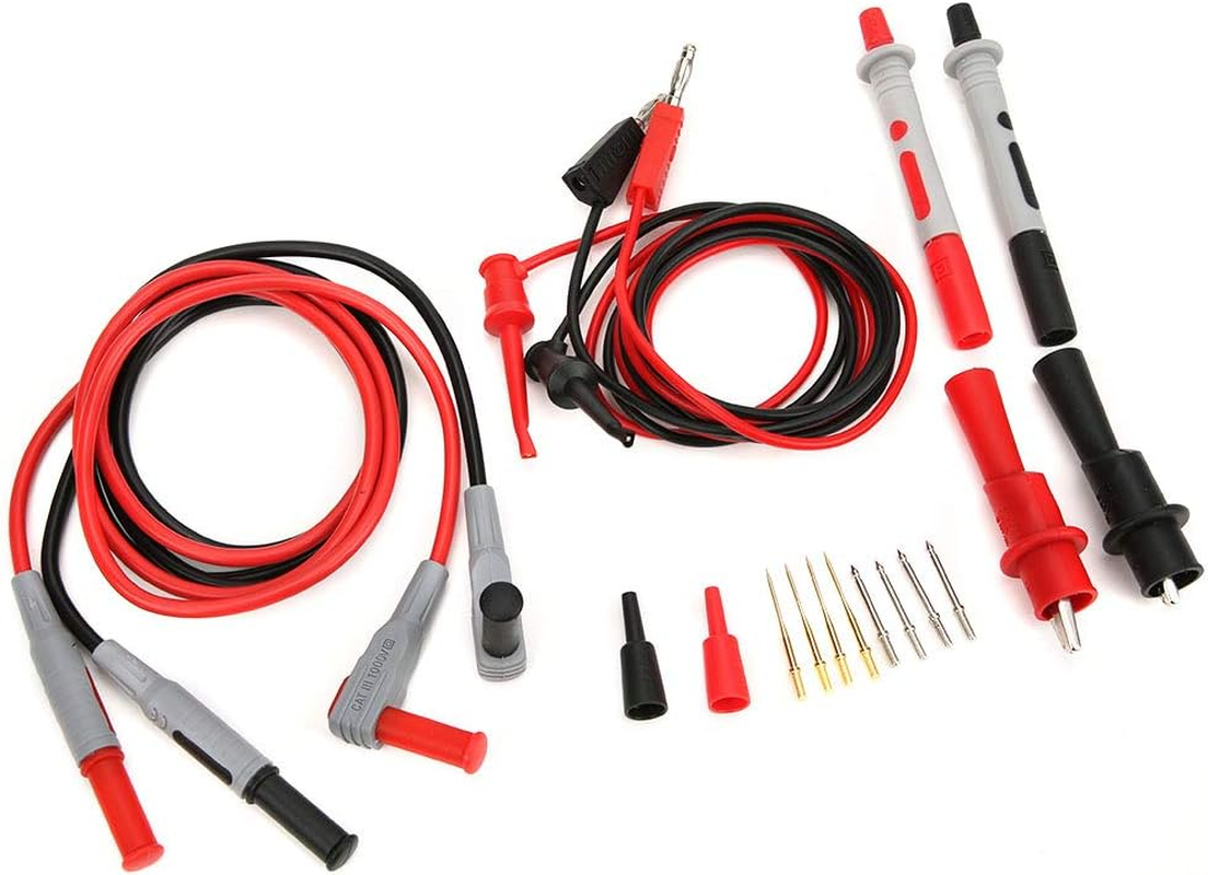 P1308B Test Probe Kit,Heat and Cold Resistant Banana Plug Test, Test Kit Banana Plug to Test Hook Cable Probe Test Clip Set for Multimeter image number 6