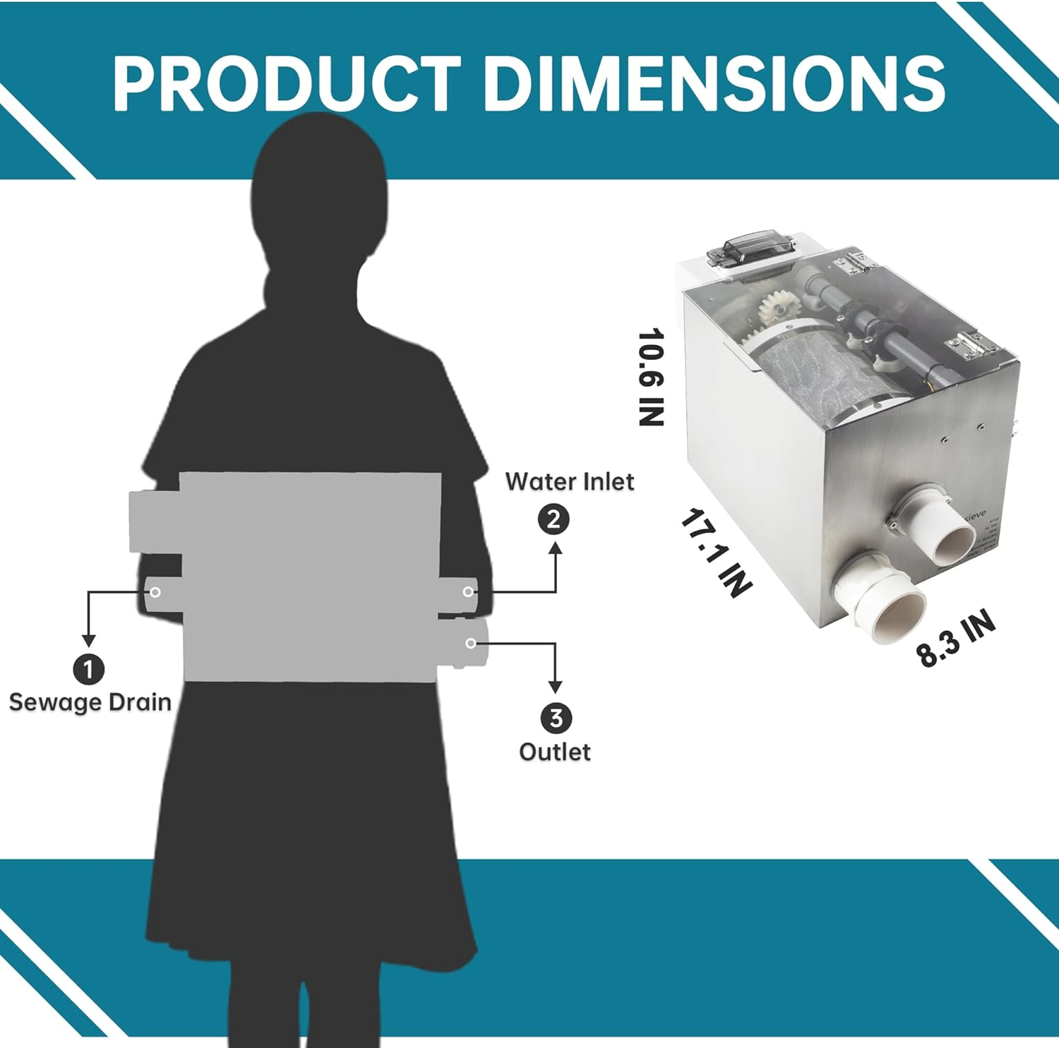 Automatic Rotary Drum Filter for Koi Tilapia Ponds, Aquariums, Hydroponics, Aquaponics, Koi Pond Filter 4T10-1 RDF image number 2