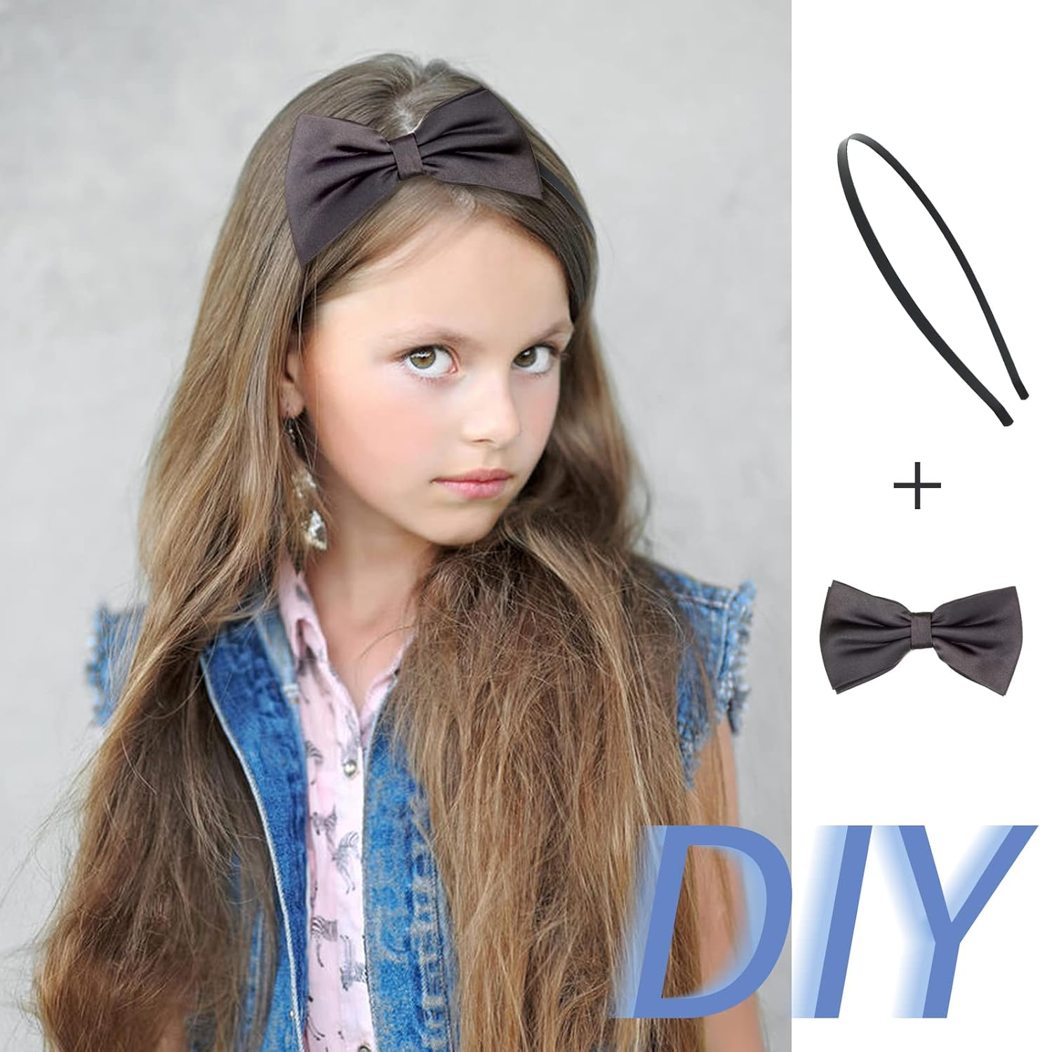 Cinaci 30 Pack 5MM /0.2 Inch Wide Thin Blank Plain Smooth Metal Base DIY Headbands Hair Bands for Women Men Girls Hair Accessories Craft Silver Gold Black (Black) - Silver image number 5