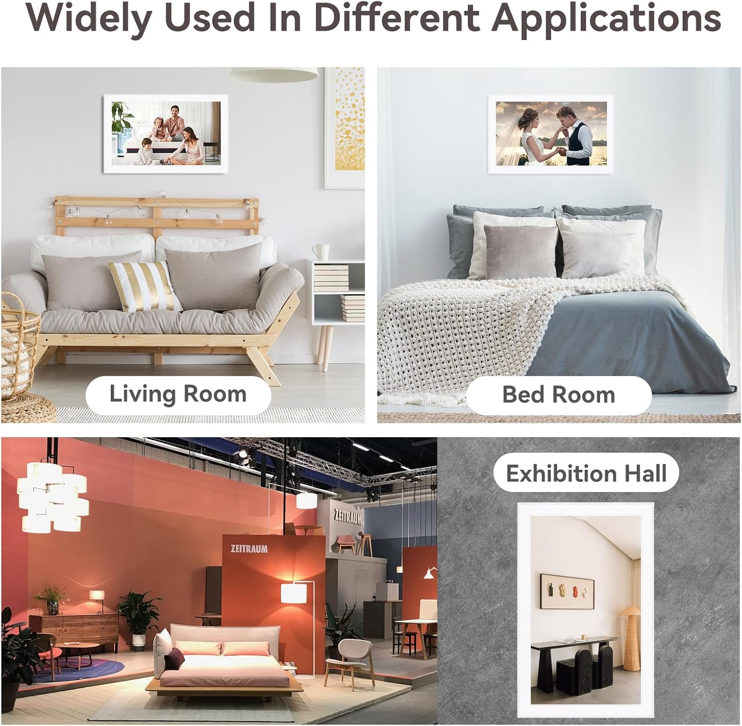 Frameo 15.6 Inch Large Digital Photo Frame 32GB Storage Space 1920X1080P FHD IPS Touch Screen Zoyue Smart Wifi Digital Picture Frame Easy Setup Share Your Photos and Videos via Free App Ideal Gifts image number 3