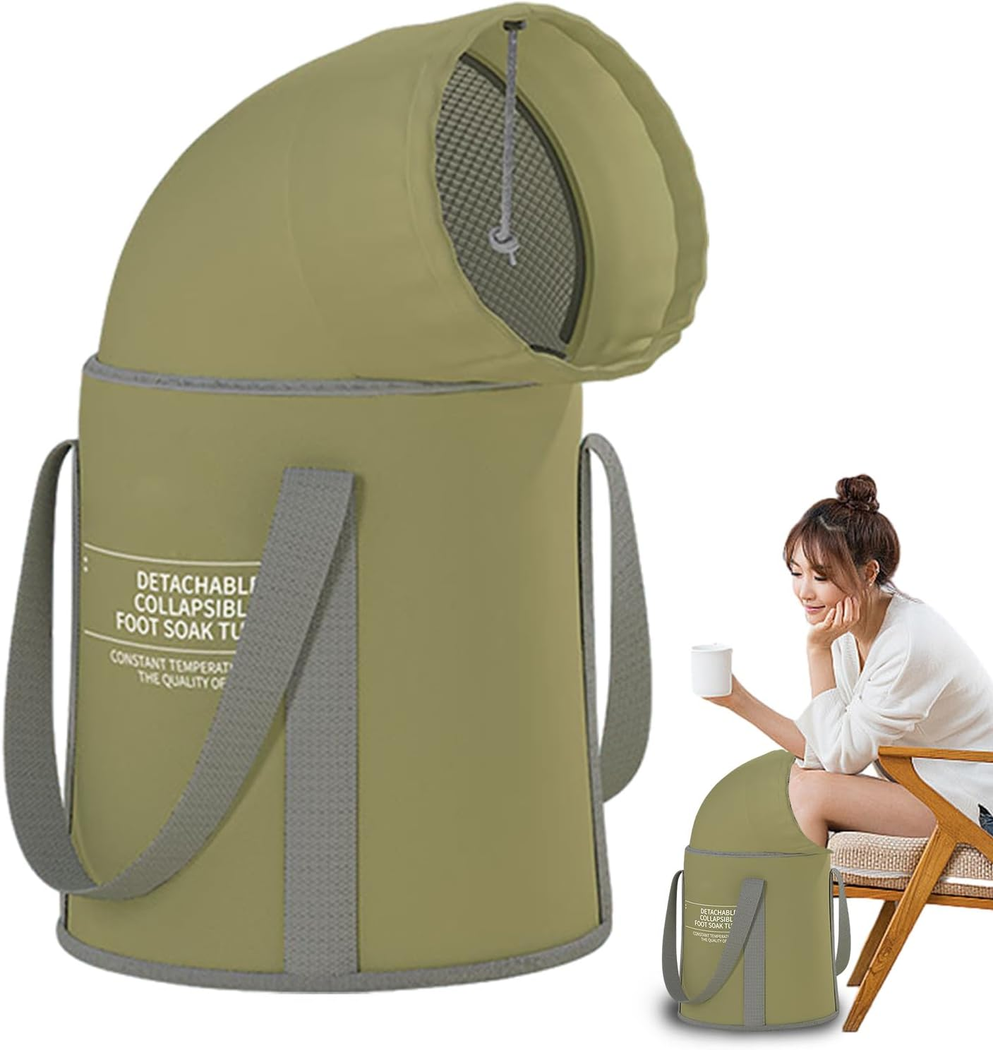 Foot Bath Bucket | Foldable Feet Soaking Tub Foot Bath Basin | Feet Soaking Tub and Foot Wash Basin for Foot Soak, Foot Spa and Laundry, Outdoor and Travel Hotplus image number 6