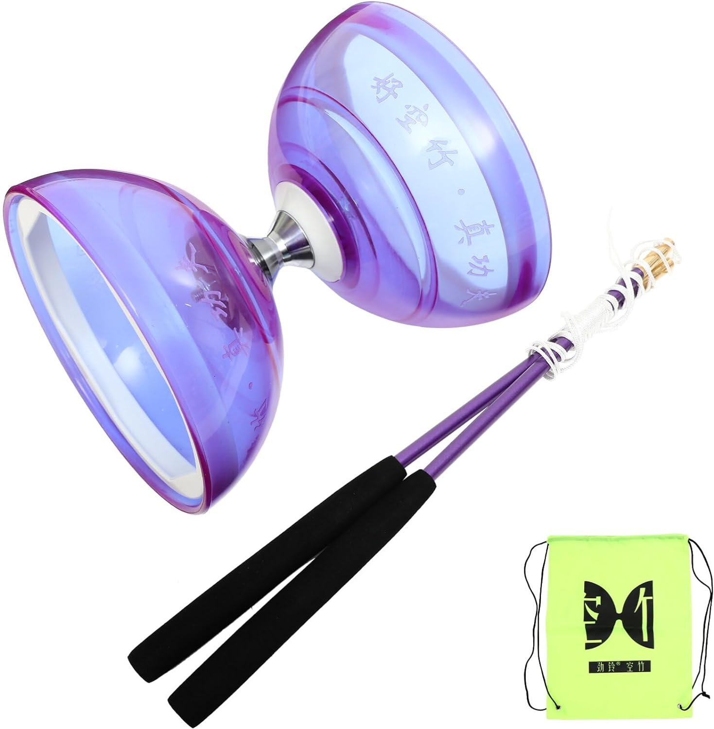 Totority Five Bearings Chinese Diabolo Yoyo Set with Fiberglass Sticks-Adjustable Strings for All Ages - Best for Fitness and Tricks image number 1