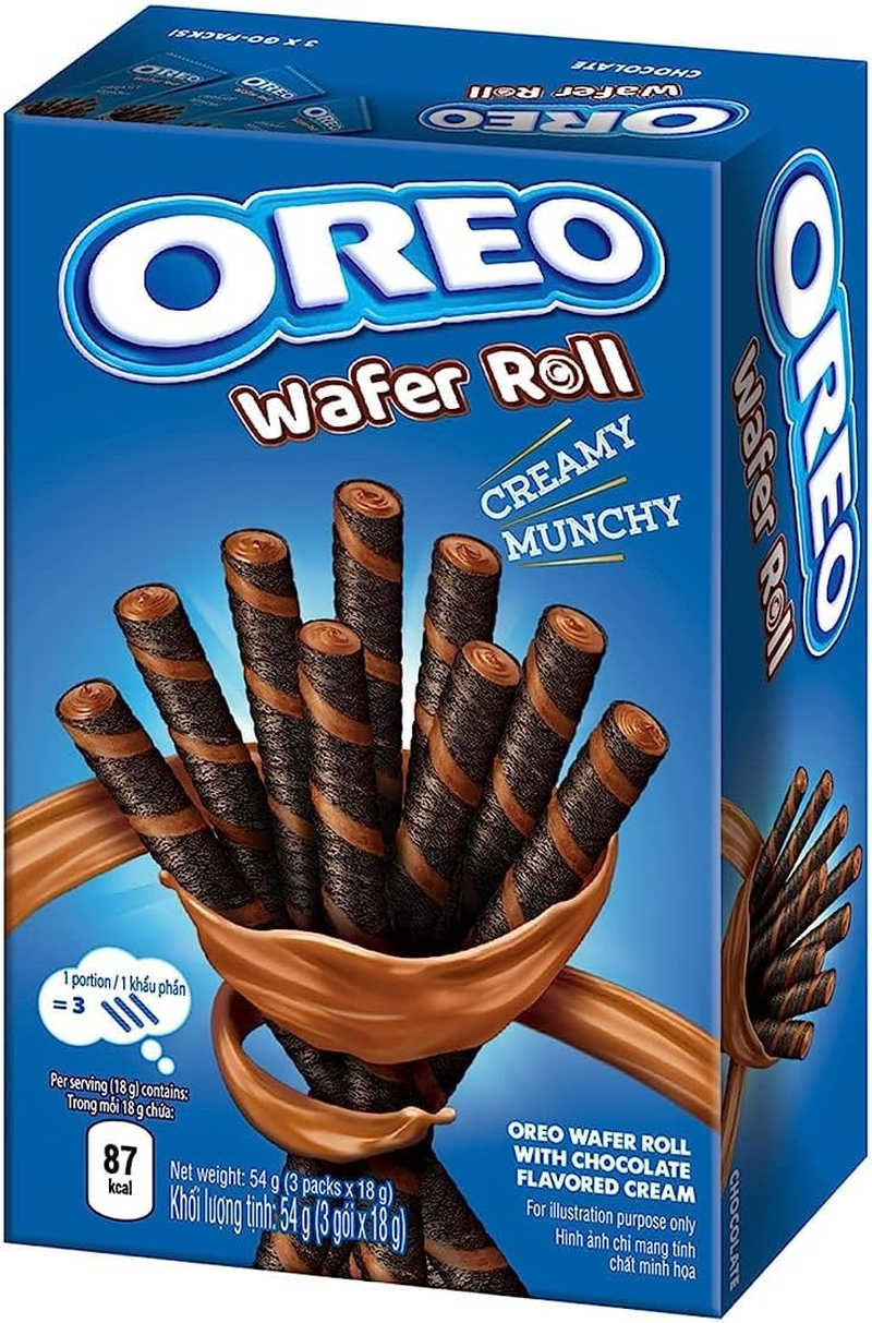 Oreos Wafer Roll Variety Pack (Set of 2) | Chocolate (54G) - Vanilla (54G) image number 4