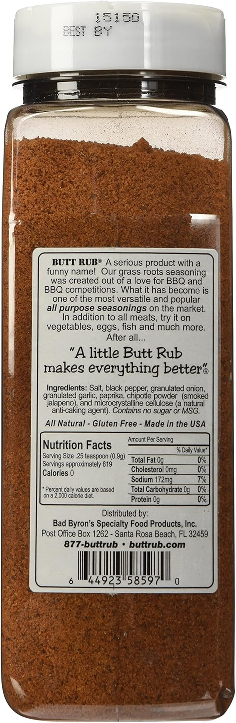 Bad Byron'S Specialty Food Products, Inc. Butt Rub Seasoning