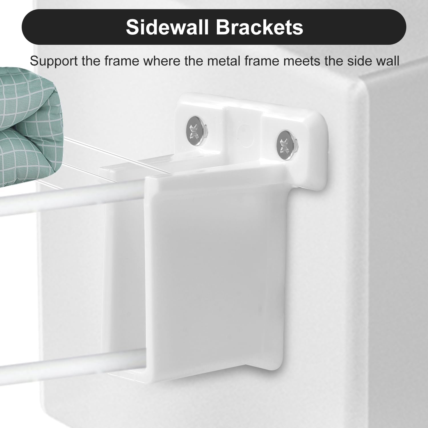 8Pcs Wire Shelf End Brackets, Heavy Duty Closet Shelves Brackets Wall Mount Brackets Wire Shelf Corner Support Bracket with Screws Expansion Anchors for Shelves Closet image number 4