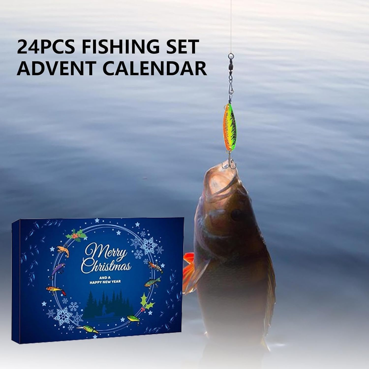 Fishing Lure Advent Calendar, Fishing Advent Calendar 2024, Fish Lure Advent Calendar, Fishing Tackle Advent Calendar, Advent Calendar Fishing Christmas Countdown - 24 Days Fishing Lures (2PCS) image number 3