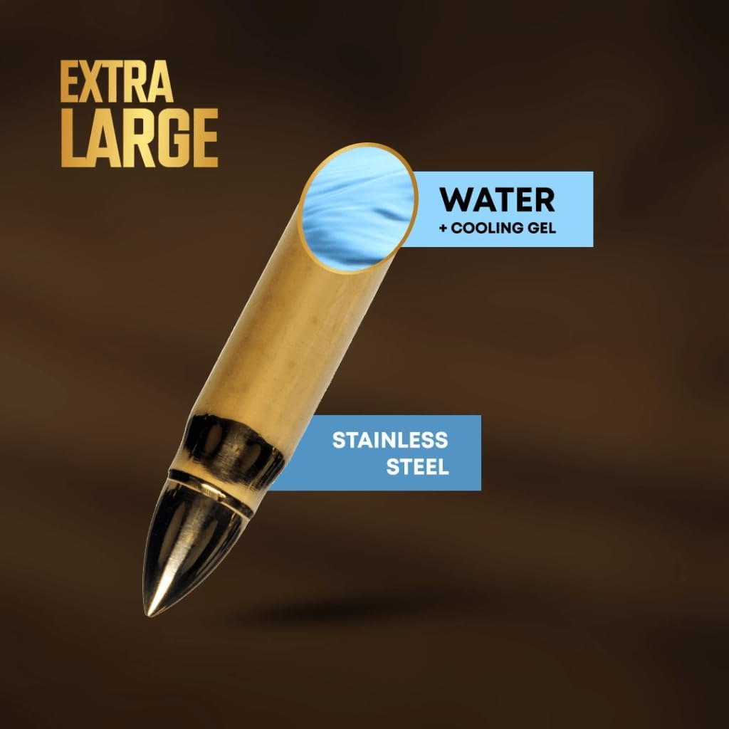 Don Vassie XL Whisky Bullet Chillers 6 Pcs Golden with a Revolver Base and a Wooden Box image number 4