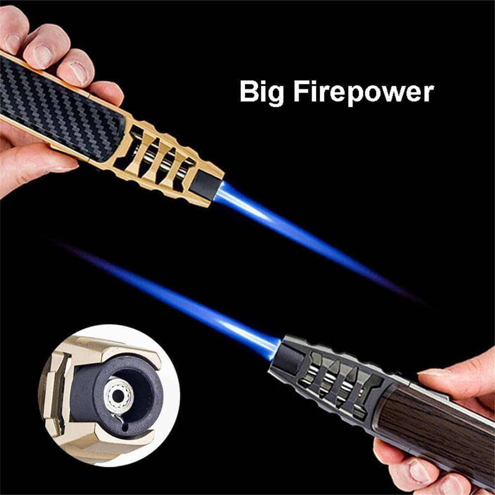 Brightfire Rechargeable Torch Lighter, Big Jet Butane Torch Lighters, Windproof Straight Torch Blue Flame Lighter, Turbine Jet Lighter Torch Heavy Duty Bright Fire Lighter (Black) image number 2