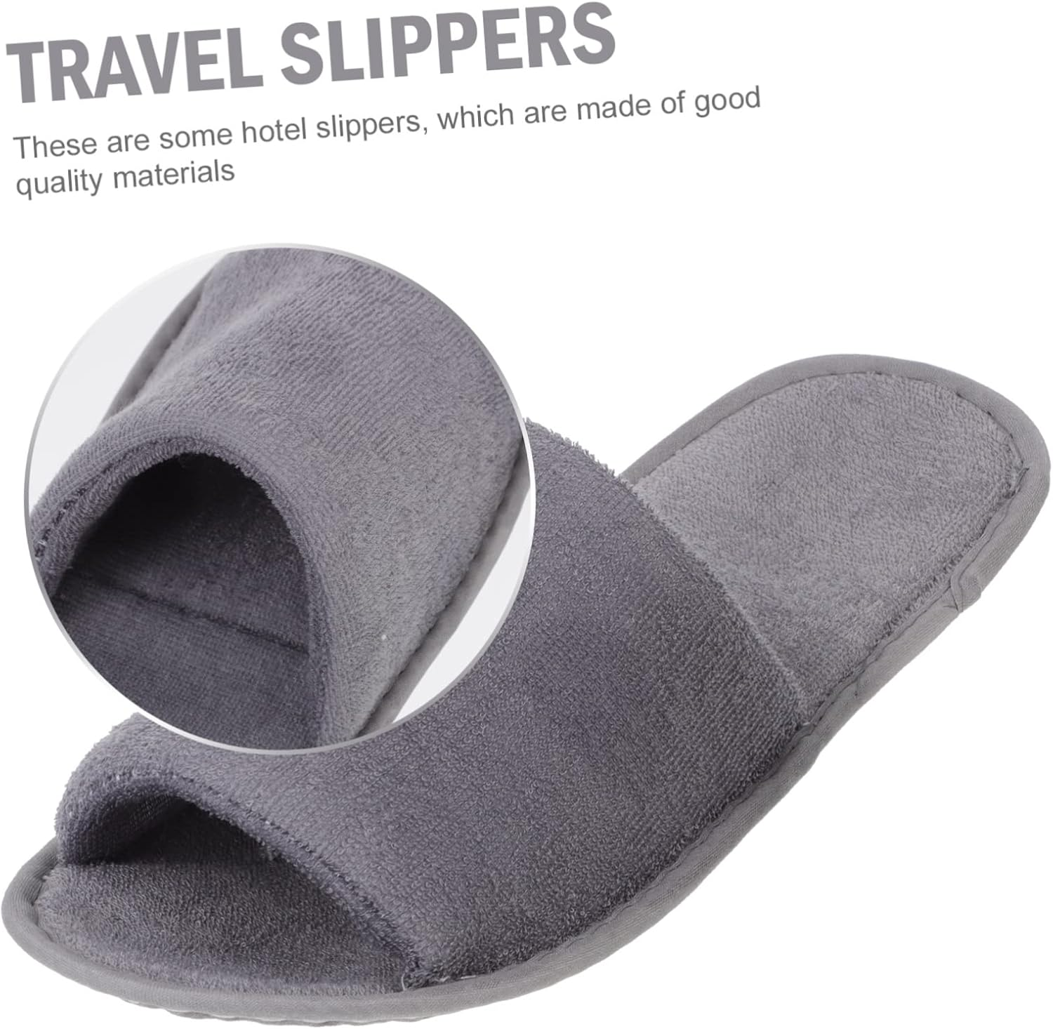 Folding Travel Slippers 2 Pairs Portable Hotel Slippers Non-Slip Soft Sole Universal Home Indoor Shoes for Men and Women image number 2