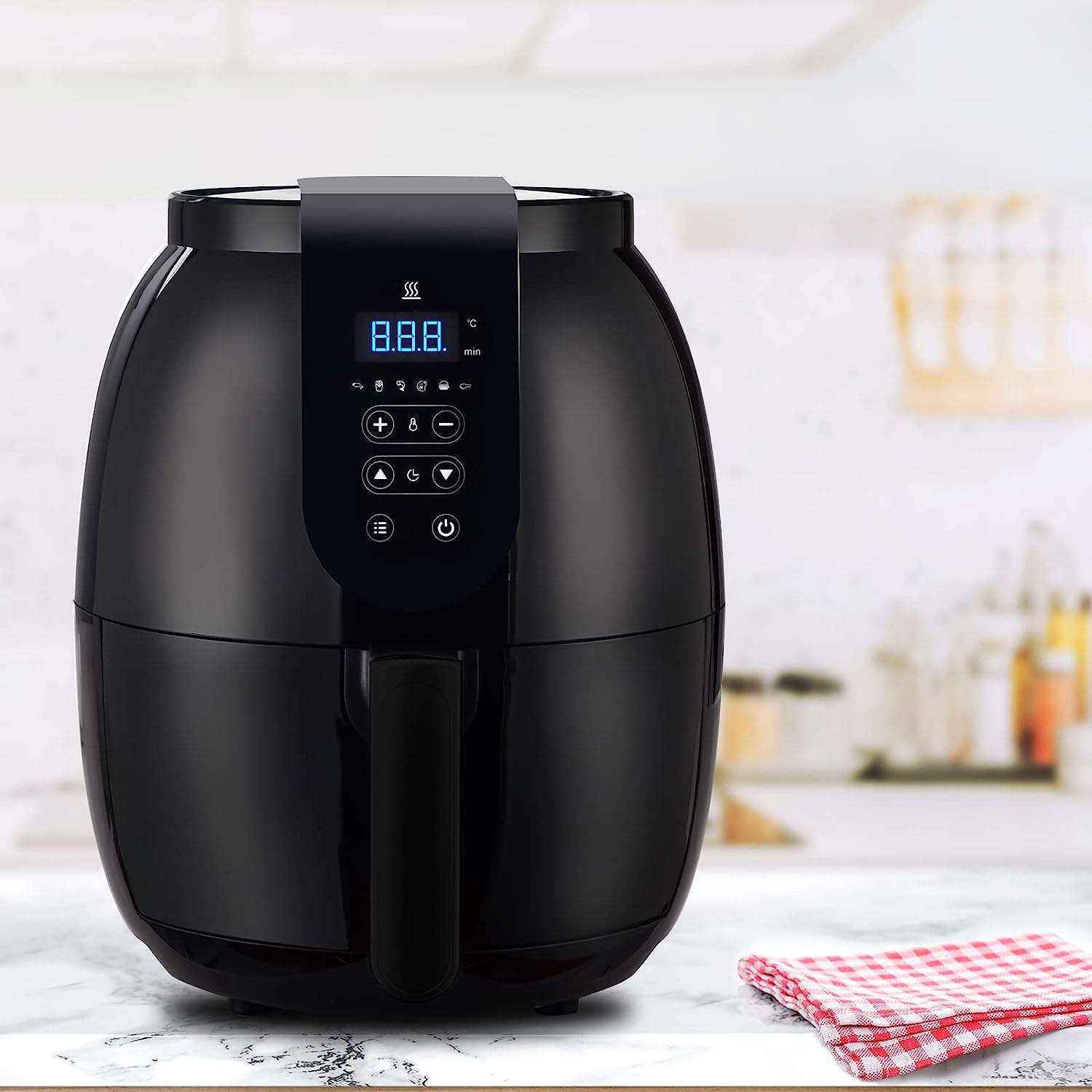 Kitchen Couture Air Fryer 3.5 Litre Digital | Rapid Air Circulation | 30-Minute Timer |6 Preset Modes |1300W| Black image number 2
