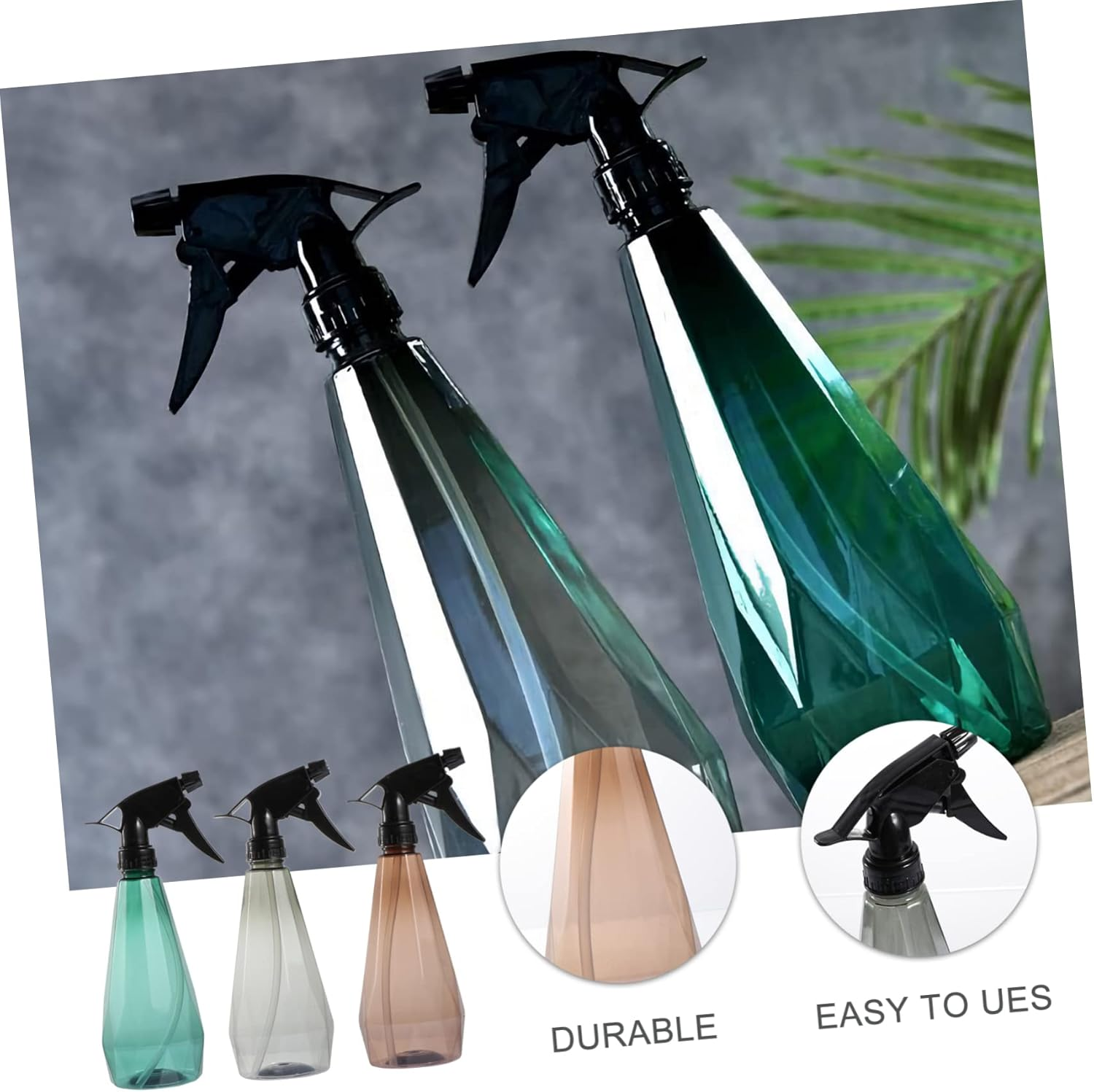 3Pcs Candy Plastic Watering Can Portable Garden Kettle for Indoor Plant Mister Continuous Spray Bottle image number 4