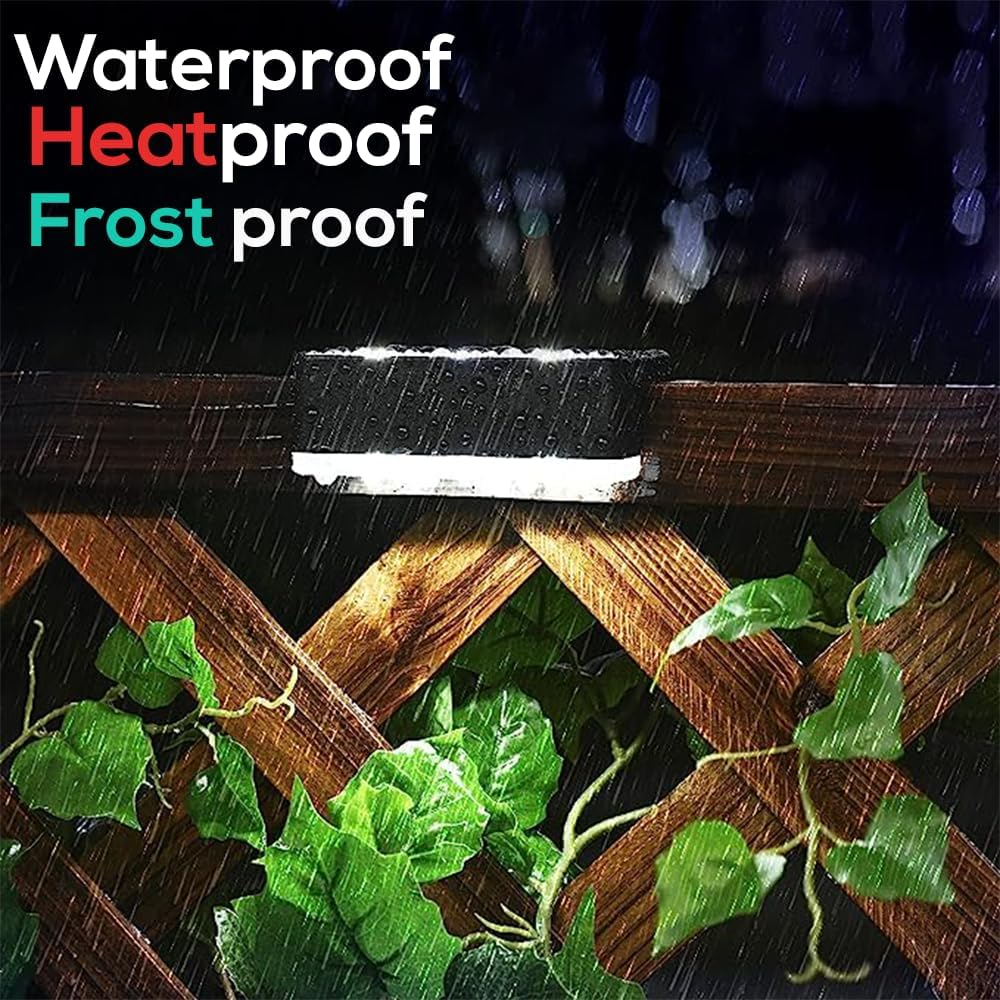 Solar Deck Lights 16 Pack Waterproof Outdoor Led Floor Light Fence Solar Step Lights for Garden, Step, Balcony, Patio and Pathway Lighting (Warm White) image number 4