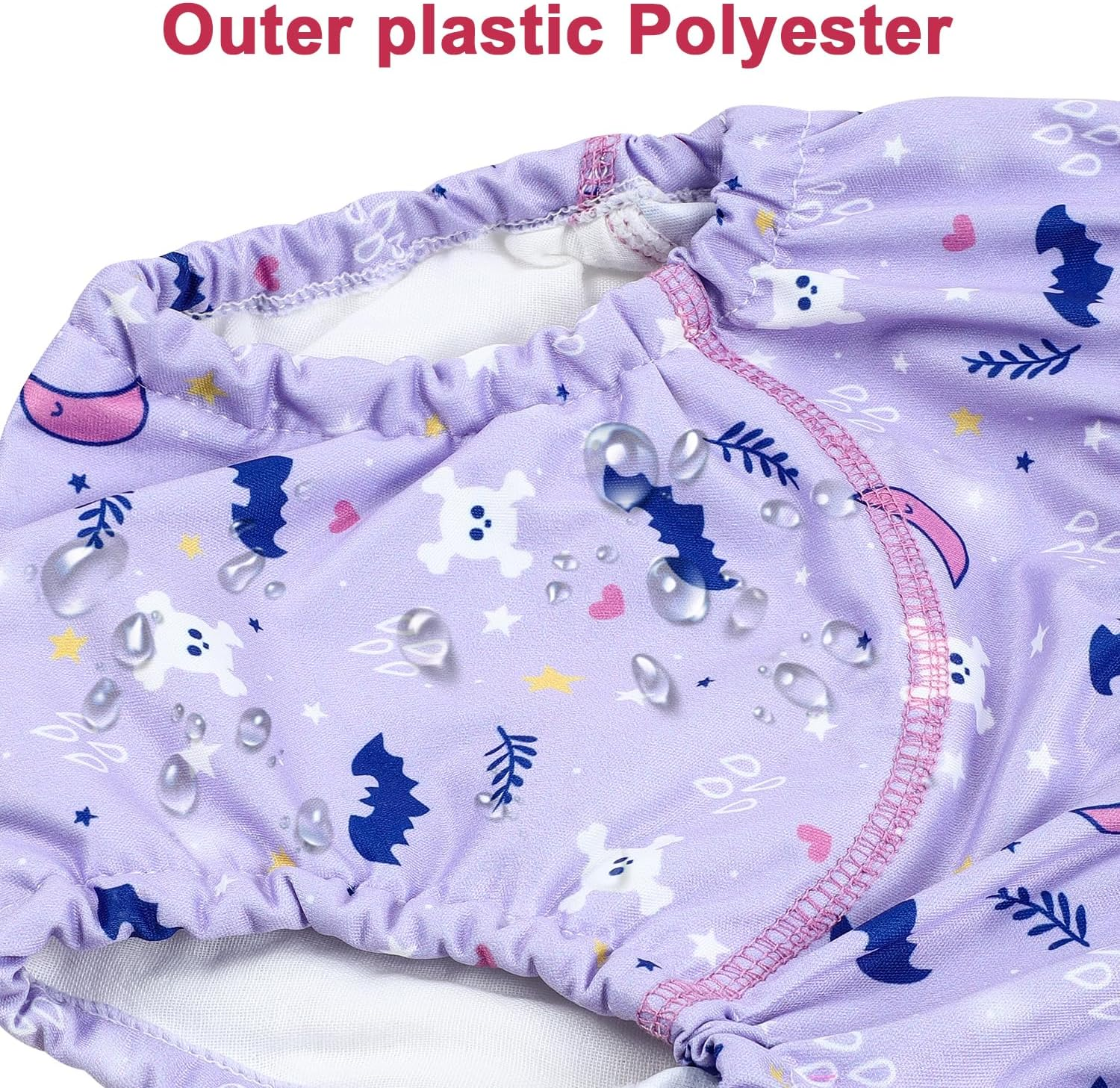 Moomoo Baby Waterproof Potty Training Underwear 6 Packs Absorbent Rubber Training Pants for Girls Cotton 6T image number 2