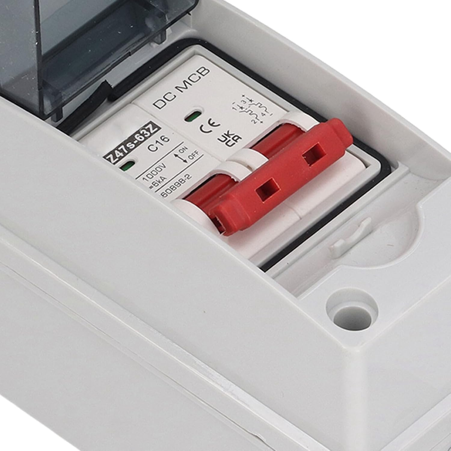 DC Circuit Breaker 2P 16A Isolator DC Disconnect Switch for Solar PV System image number 3