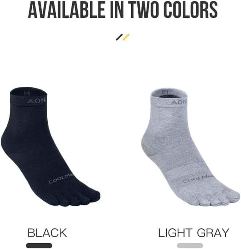 3 Pairs Five Finger Toe Socks Running Anti-Blister Sweat Wicking Quick-Dry Breathable Sport Socks Crew Socks image number 3