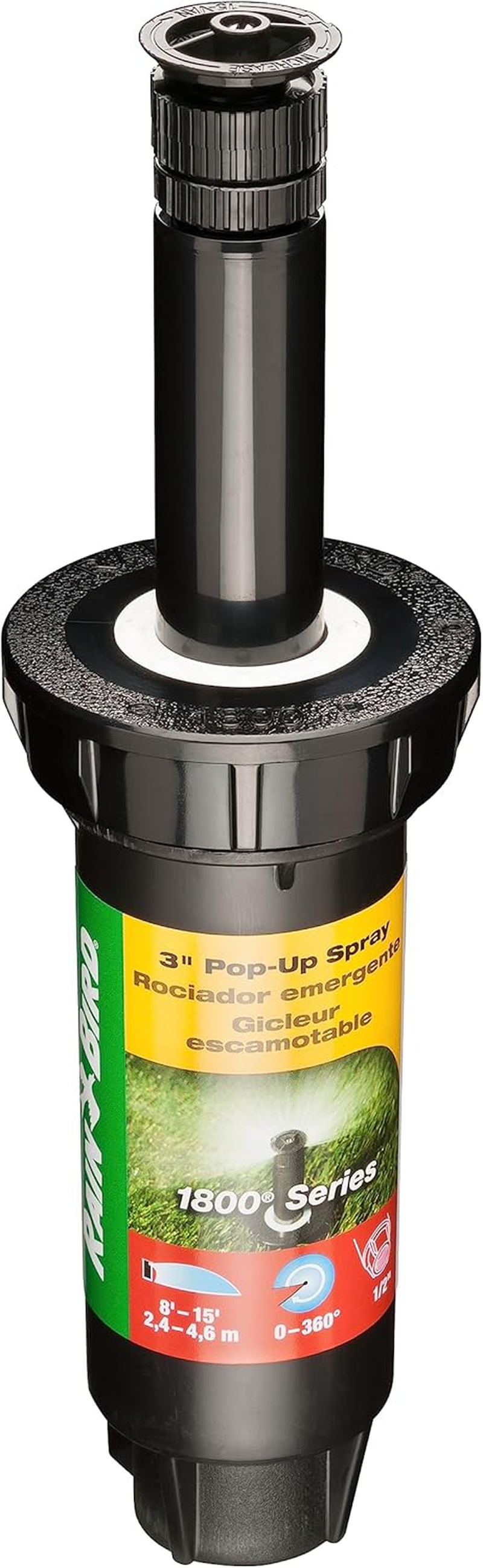 Rain Bird 1802VAN Professional Pop-Up Sprinkler, Adjustable 0-360&deg; Pattern, 8' - 15' Spray Distance, 2" Pop-Up Height image number 3