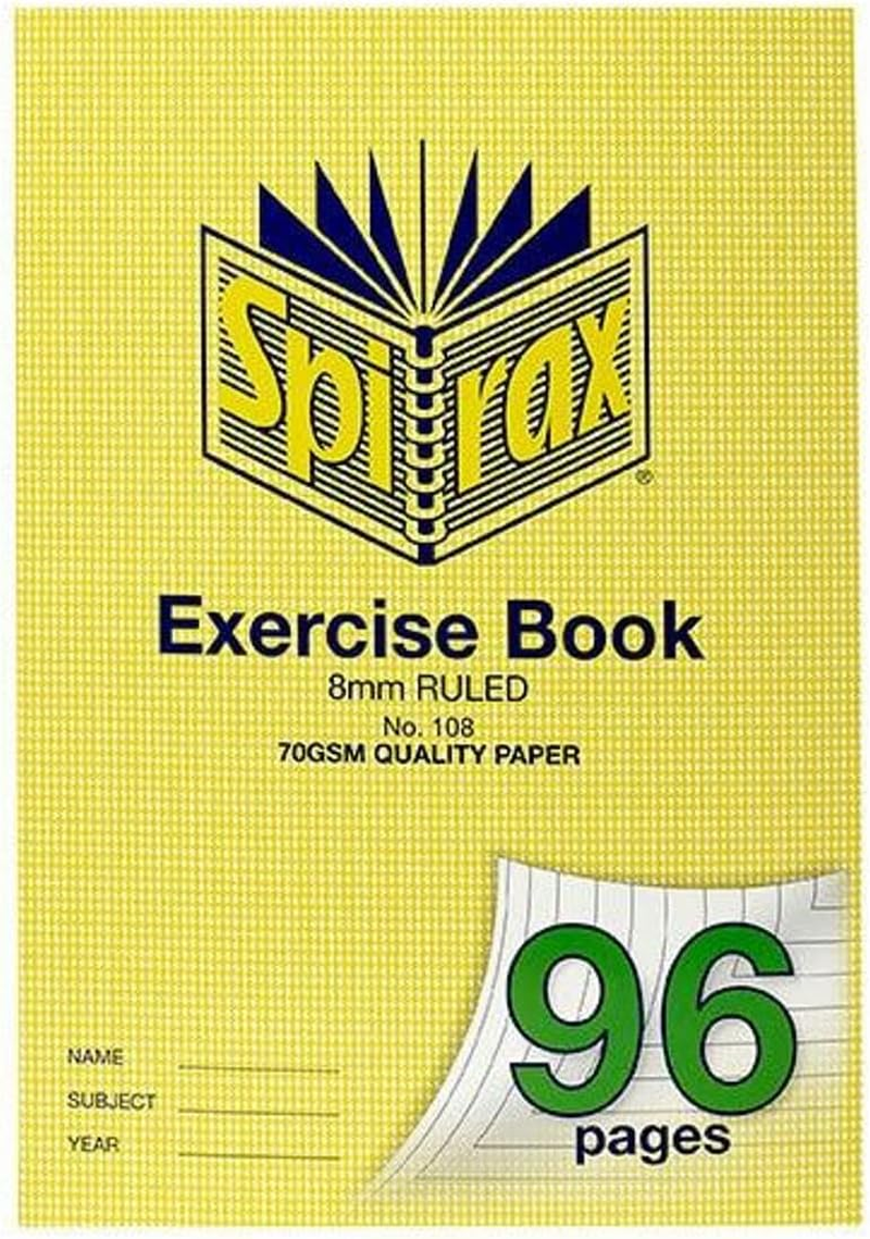Spirax 108 Exercise Book A4 96 Page 8Mm
