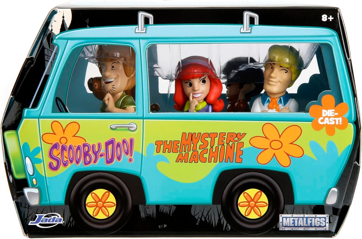Jada Toys Scooby Doo Mystery Machine with Scooby Doo Gang Figures 5-Pieces, 2.5-Inch Height image number 5