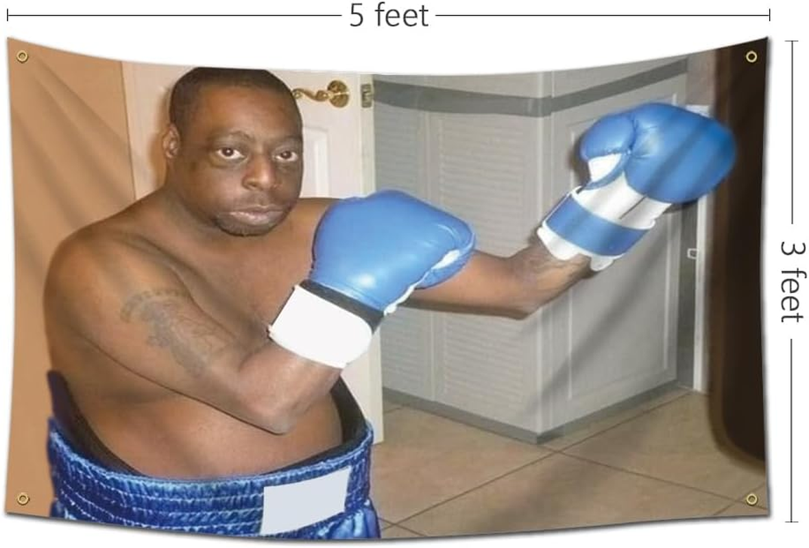 Boxing Green Lester Flag 3X5 Feet Funny Tapestry for College Dorm, Man Cave, Frat Wall, Outdoor Decor with 4 Brass Grommets - Room Decor, Gift image number 3