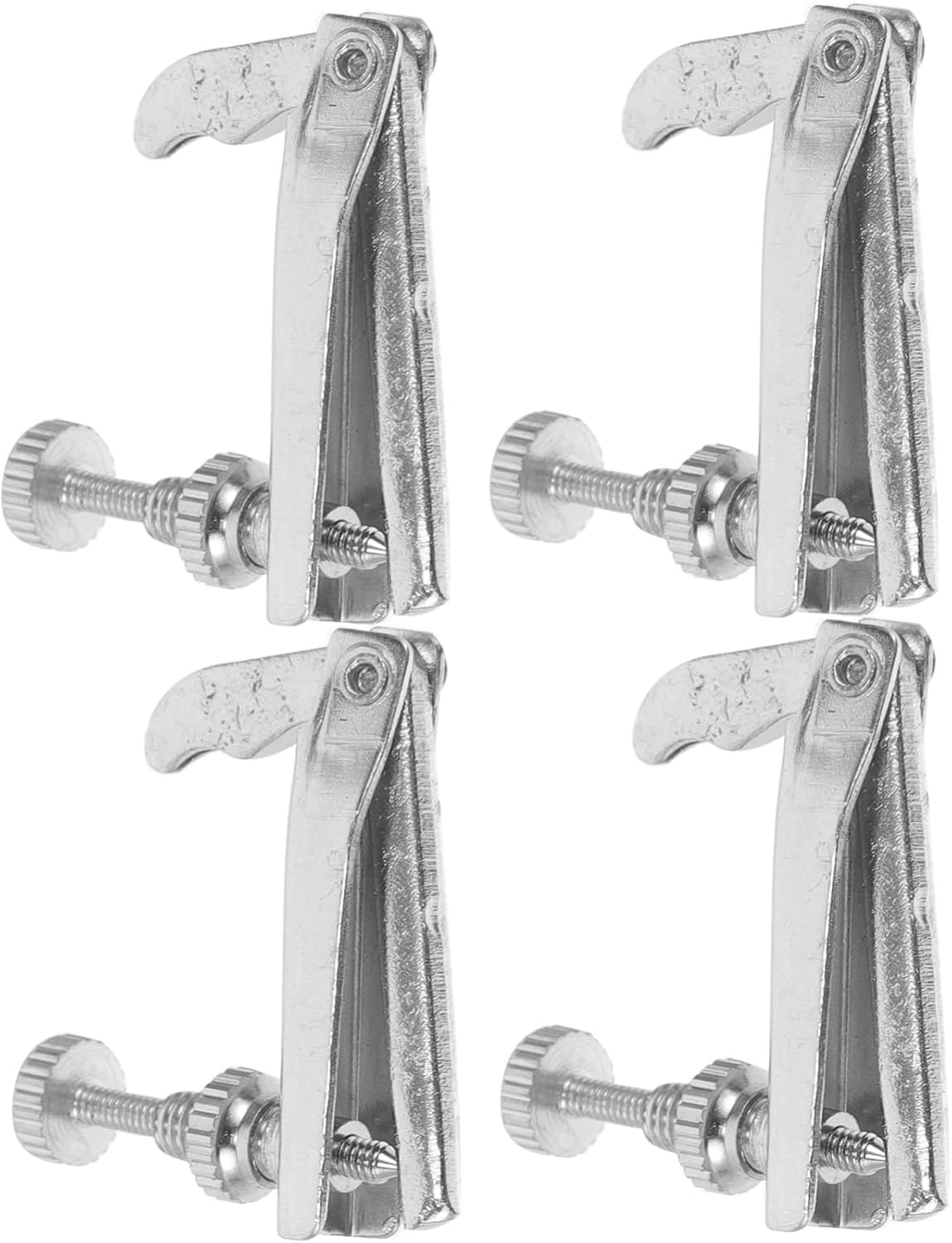 VICASKY 4Pcs Violin Fine String Adjuster Zinc Alloy Silver for 3/4 4/4 Violin Easy Adjustment Professional Performance image number 2