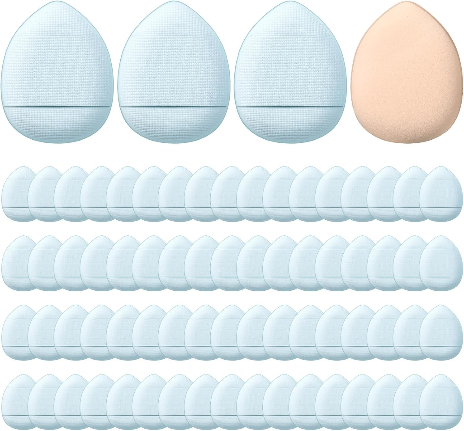 72 Pcs Finger Powder Puff Mini Makeup Sponge Soft Beauty Makeup Blender Puff for Foundation, Face Powder, under Eye Setting, Concealer, Repair Cream, Cosmetic Tool (Cute Colors)