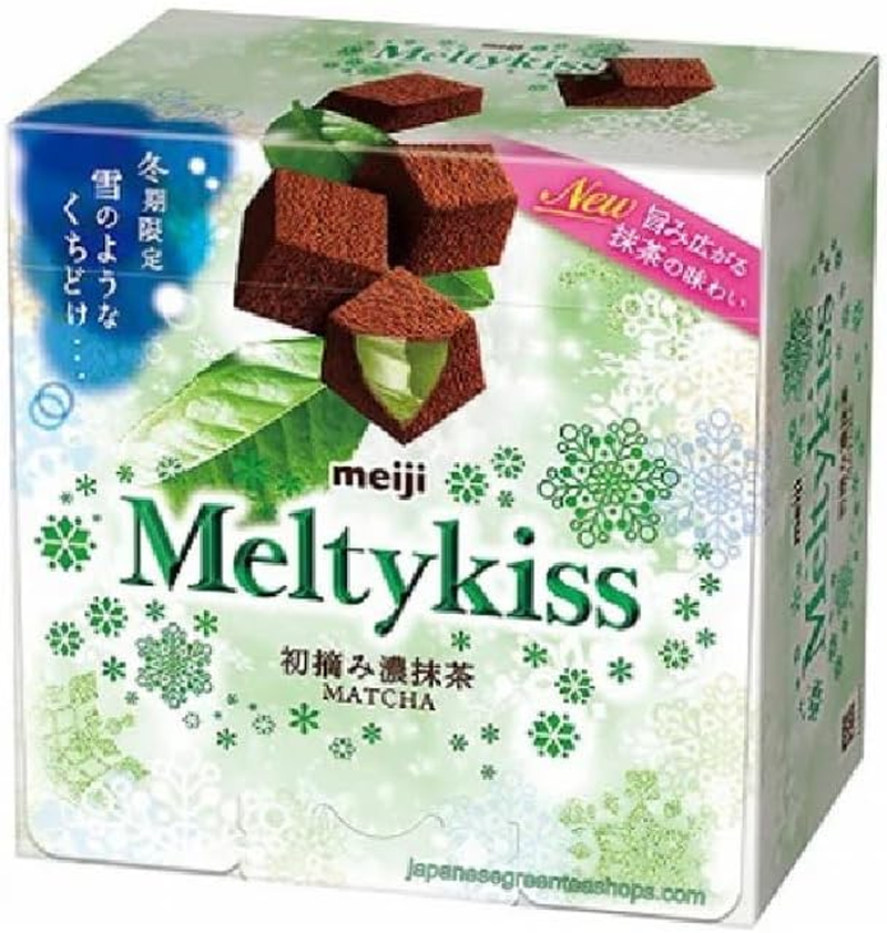 Meiji Meltykiss Melty Kiss Matcha Green Tea Flavor Japanese Chocolate Snack 53G Made in Japan